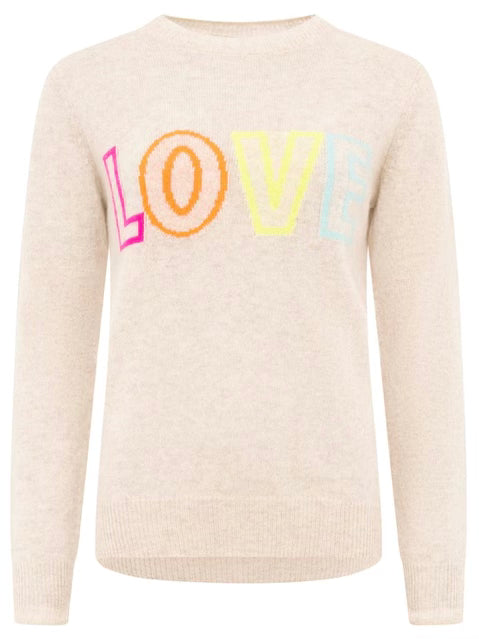 Zwillingsherz Kaschmir Pullover Love (100% Cashmere) - Hellbeige