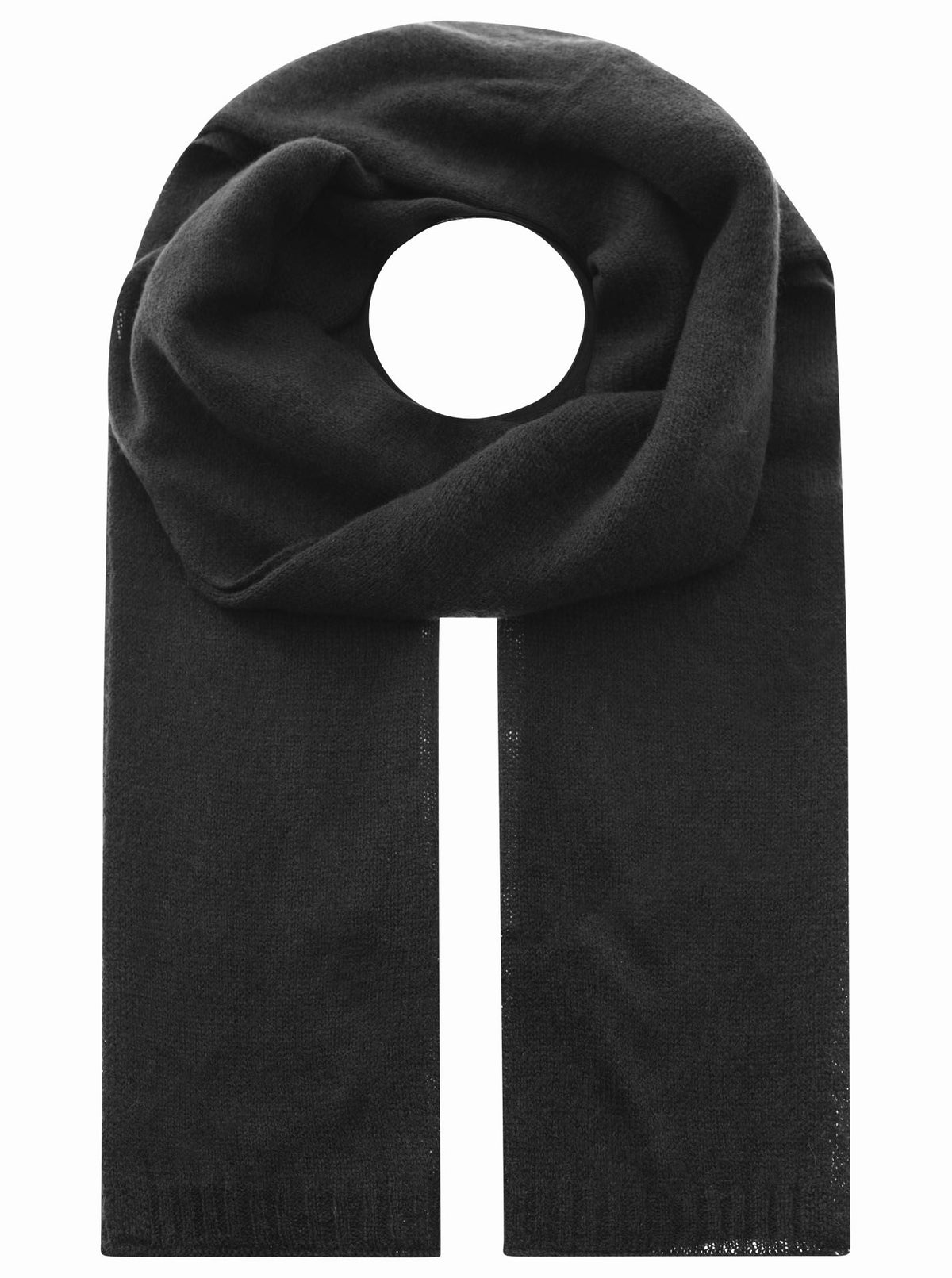Zwillingsherz 100% Cashmere/Kaschmir Schal - Schwarz