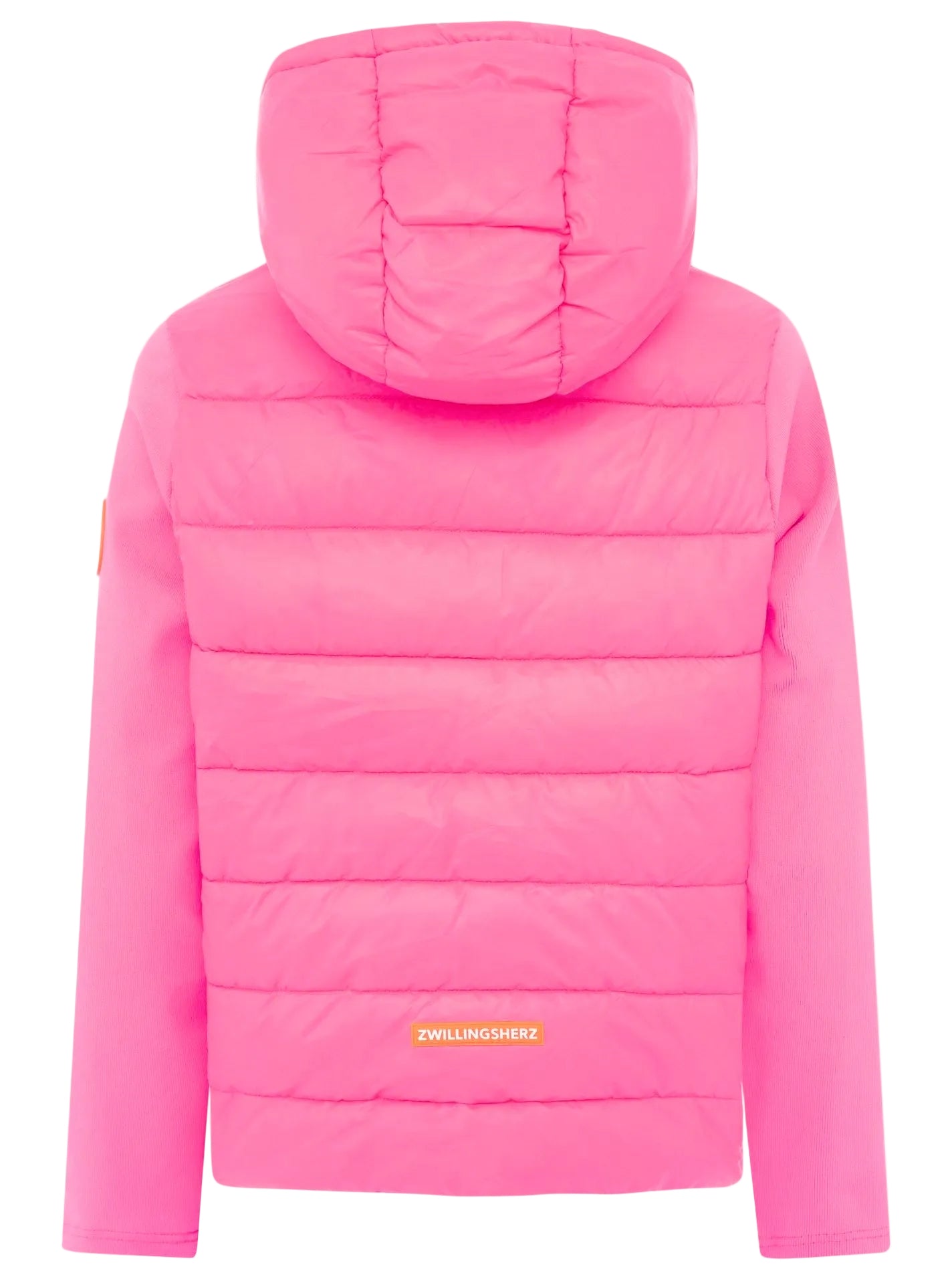 Zwillingsherz Kombinierte Steppjacke - Neonpink