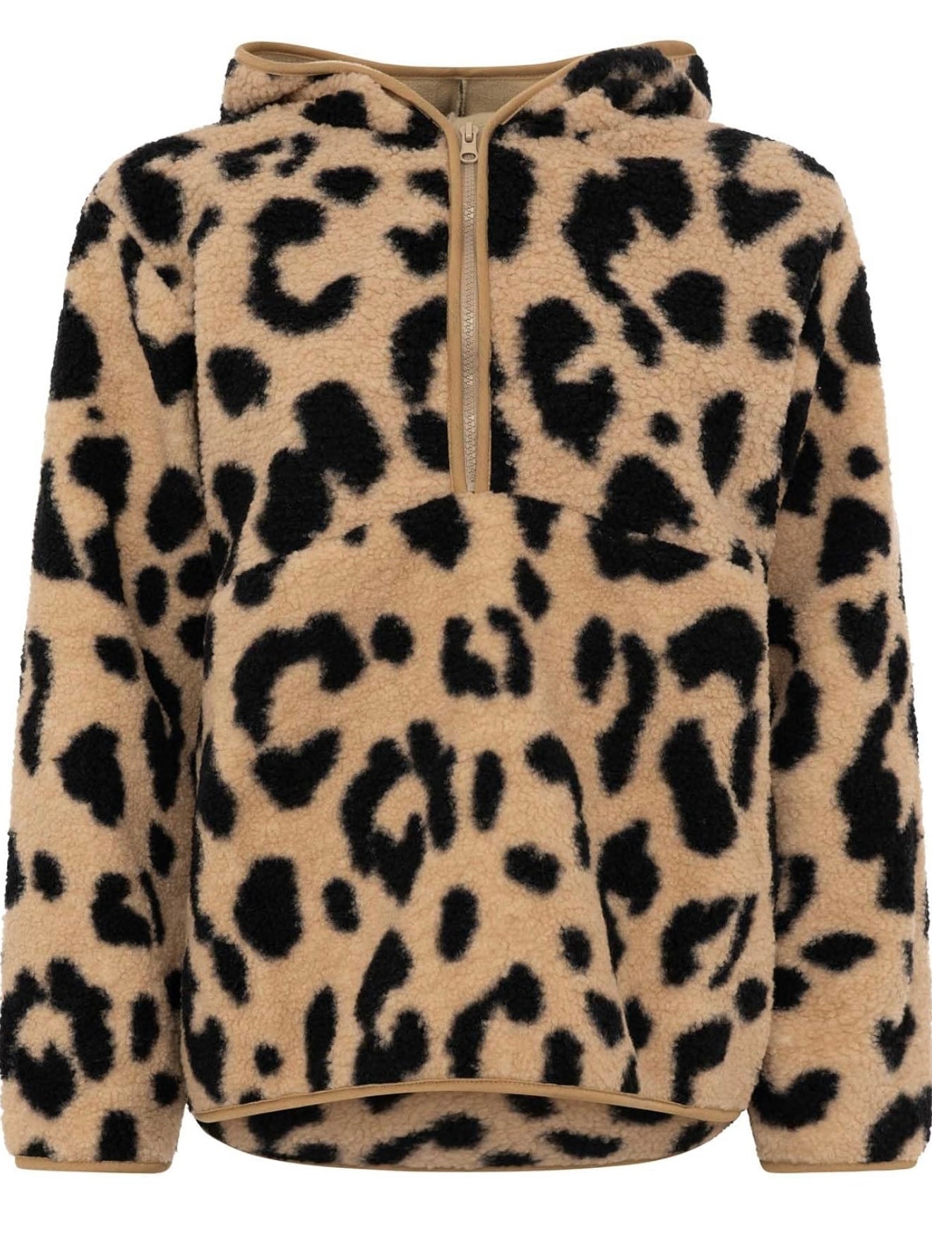 Zwillingsherz - Teddy Zipper mit Kapuze Leo - Beige