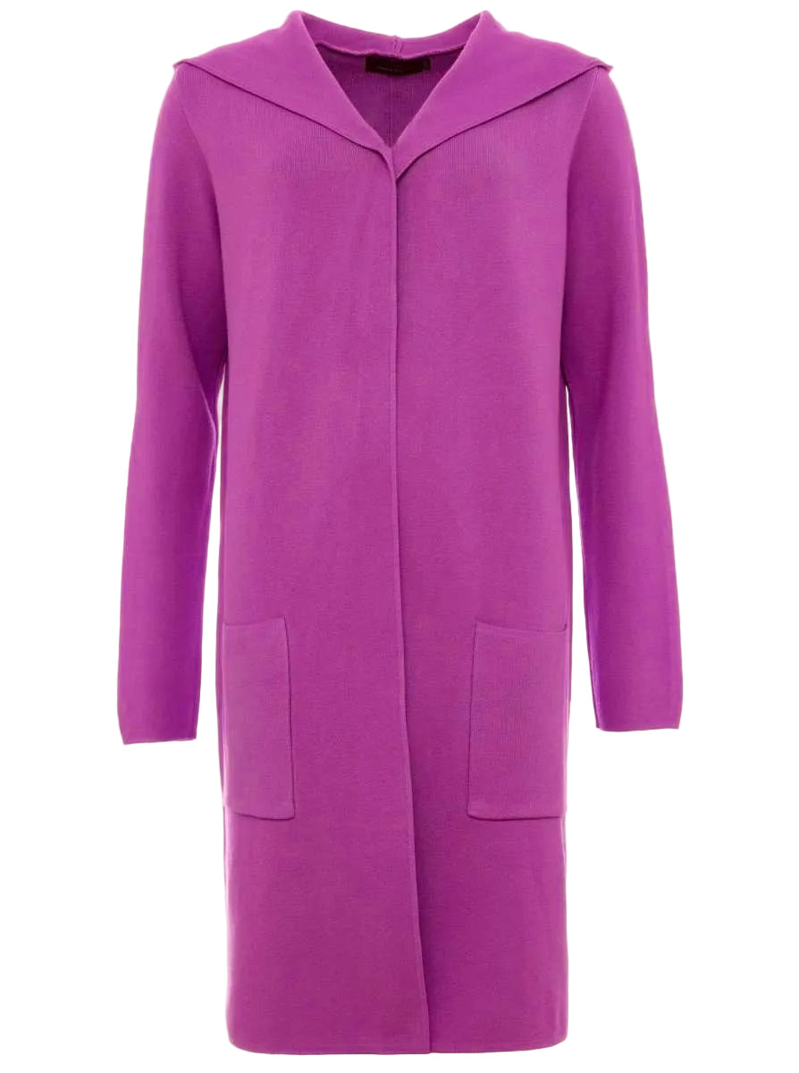 Zwillingsherz Strickjacke Kapuze Janina - Lila