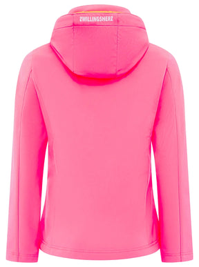 Zwillingsherz Softshelljacke "Glücksmomente" - Neonpink