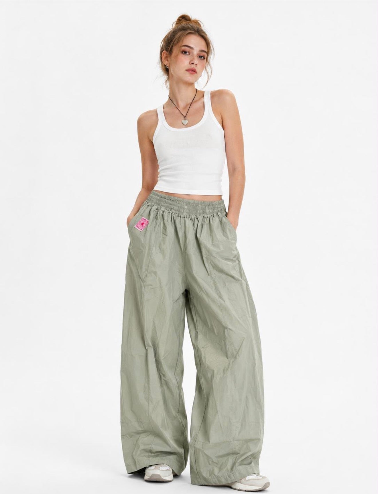 Flair - Lockere Popeline Hose mit Taschen