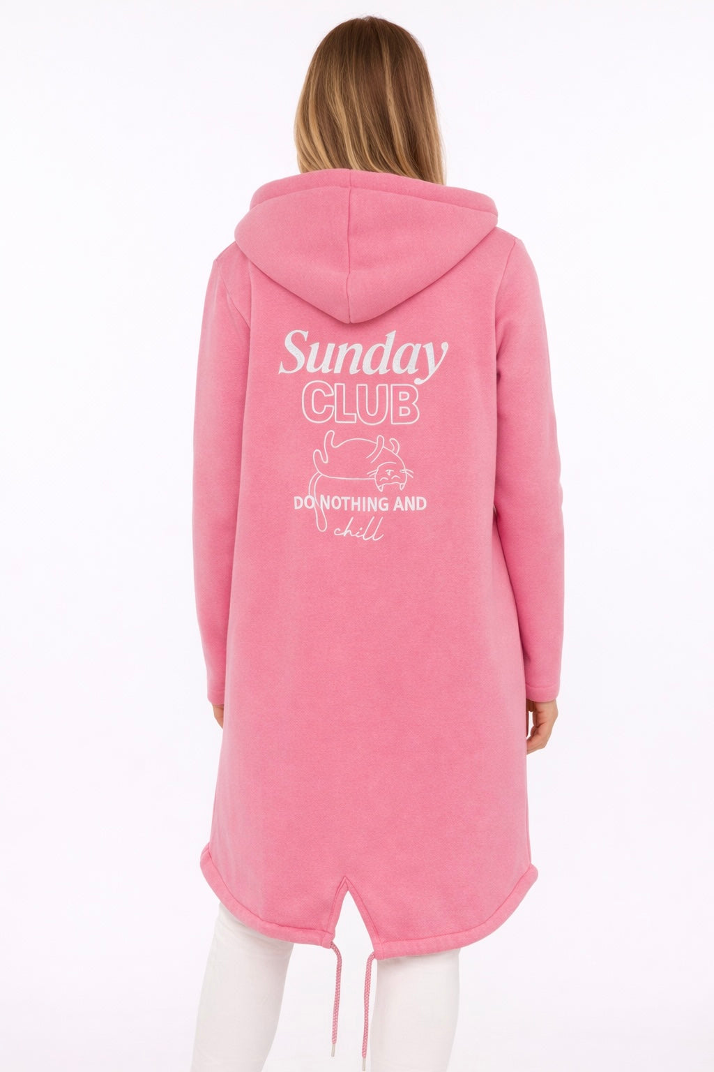 Zwillingsherz - Hoodiemantel "Sunday Club" - Altrosa