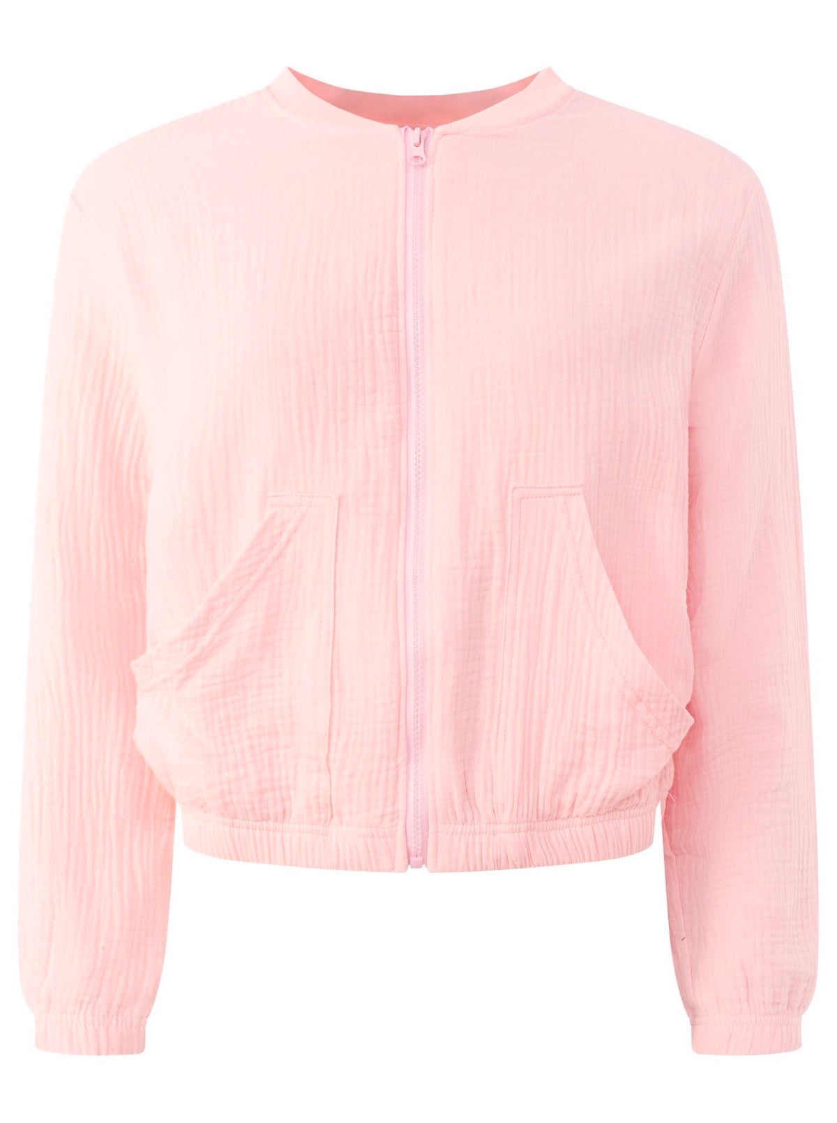 Zwillingsherz - Musselin Zipperjacke- Rosa