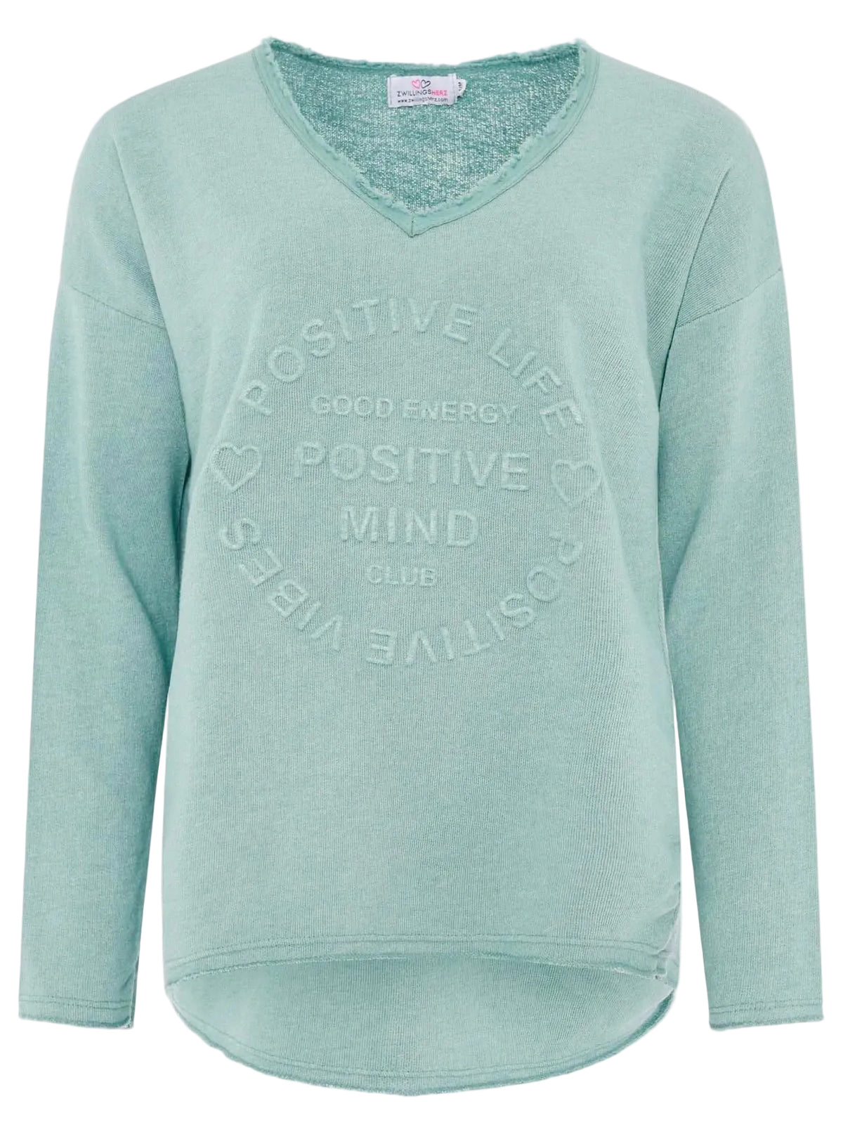 Zwillingsherz -  Sweatshirt "Positive Mind" - Mint