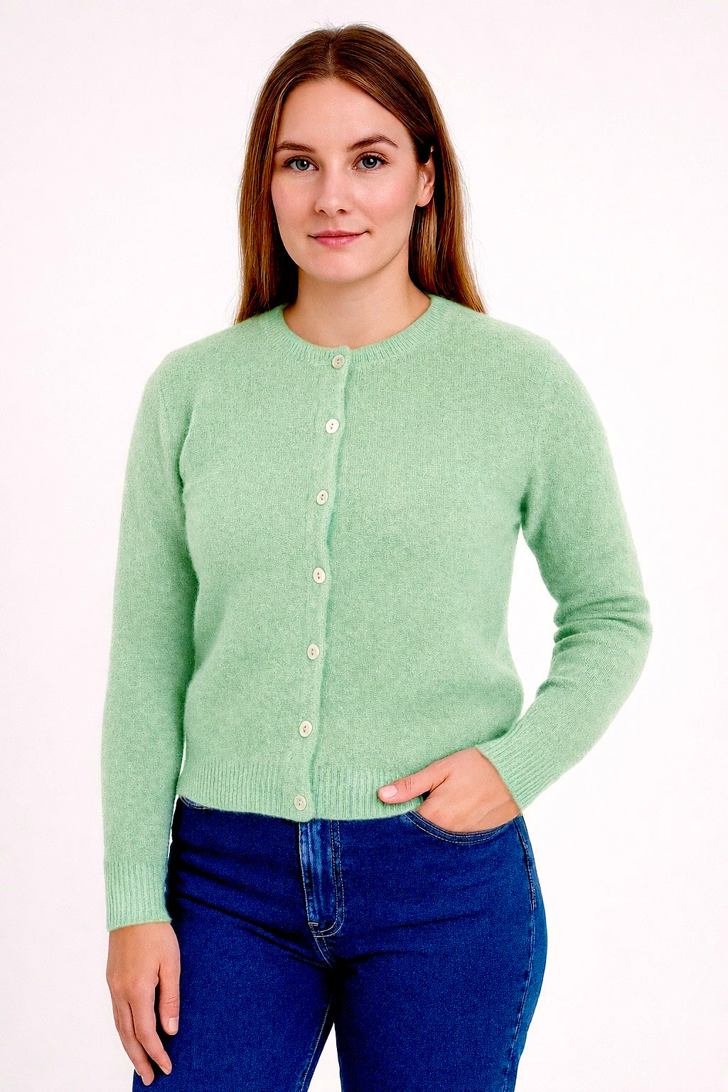 Flair - Baby Alpaka Cardigan - Grün