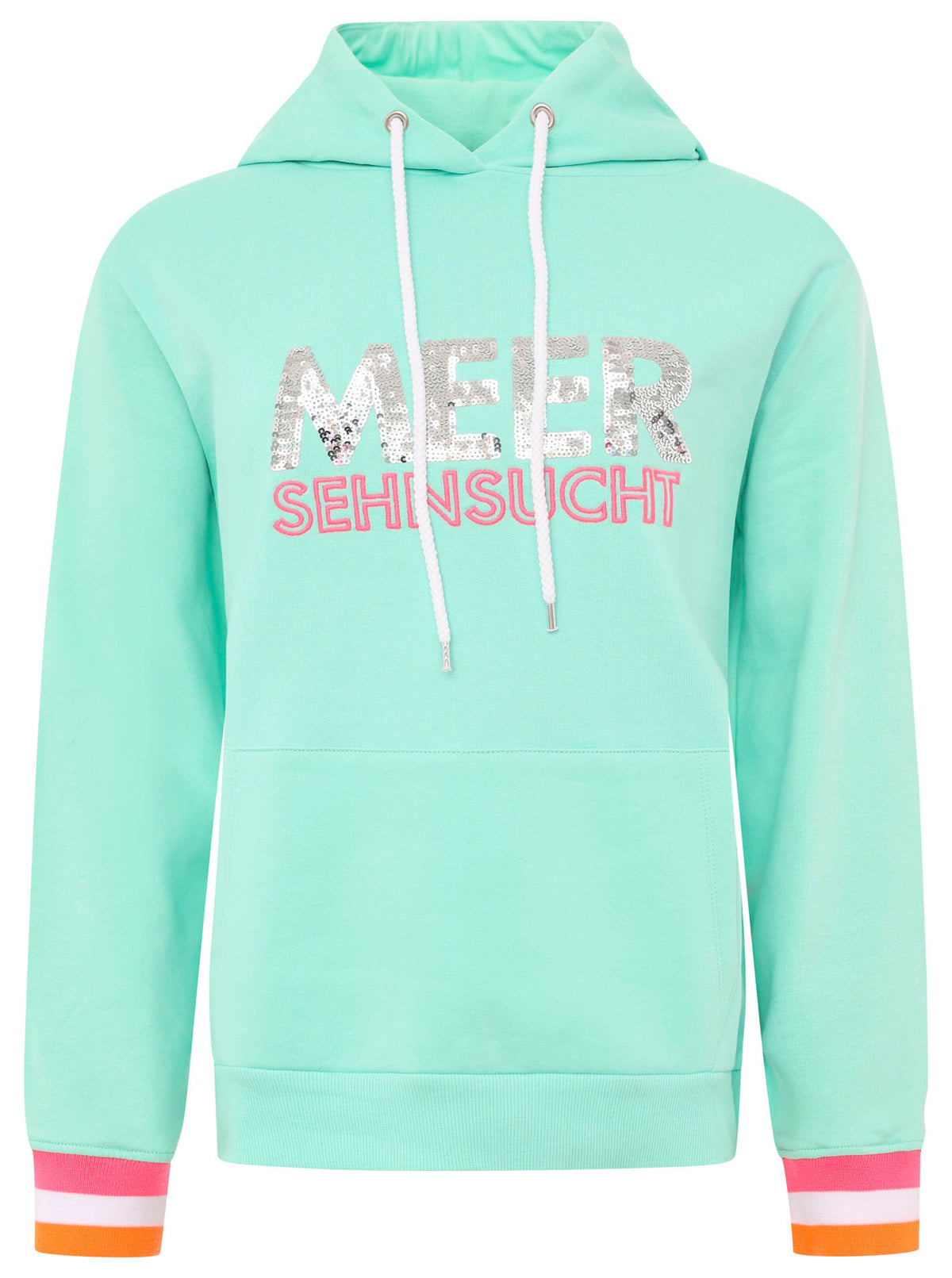 Zwillingsherz - Brandneuer Sommer Hoodie "Meer Sehnsucht" - Türkis/Mint