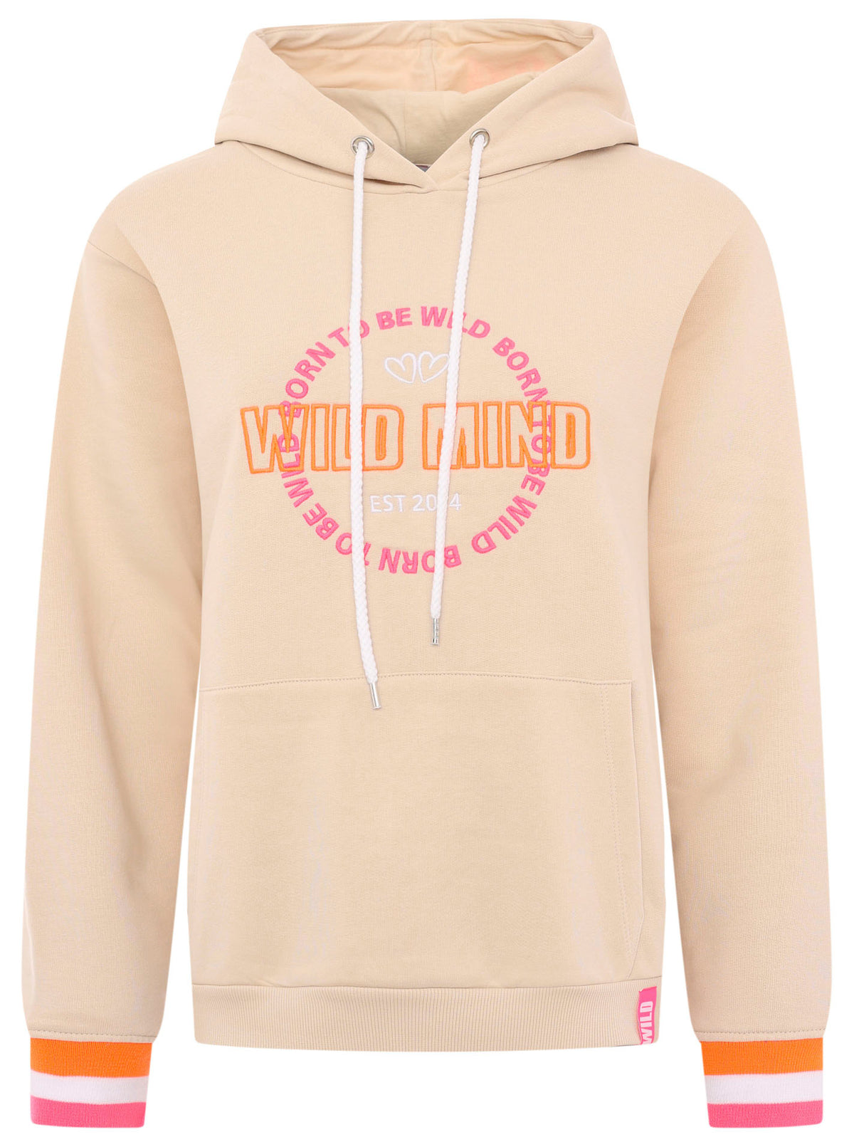 Zwillingsherz - Hoodie/Sweatshirt "Wild Mind Leopard" - Beige