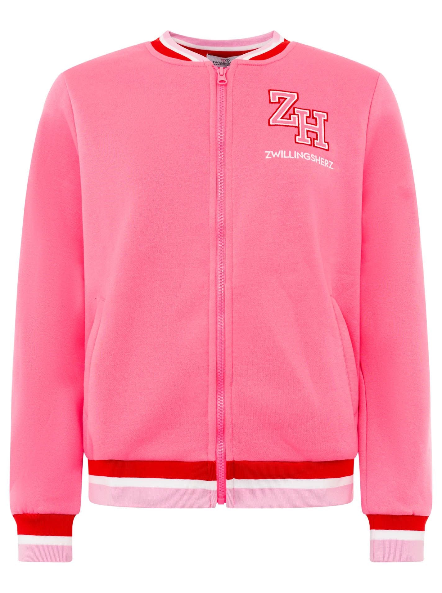 Zwillingsherz - Sweatbomberjacke "ZH" - Pink