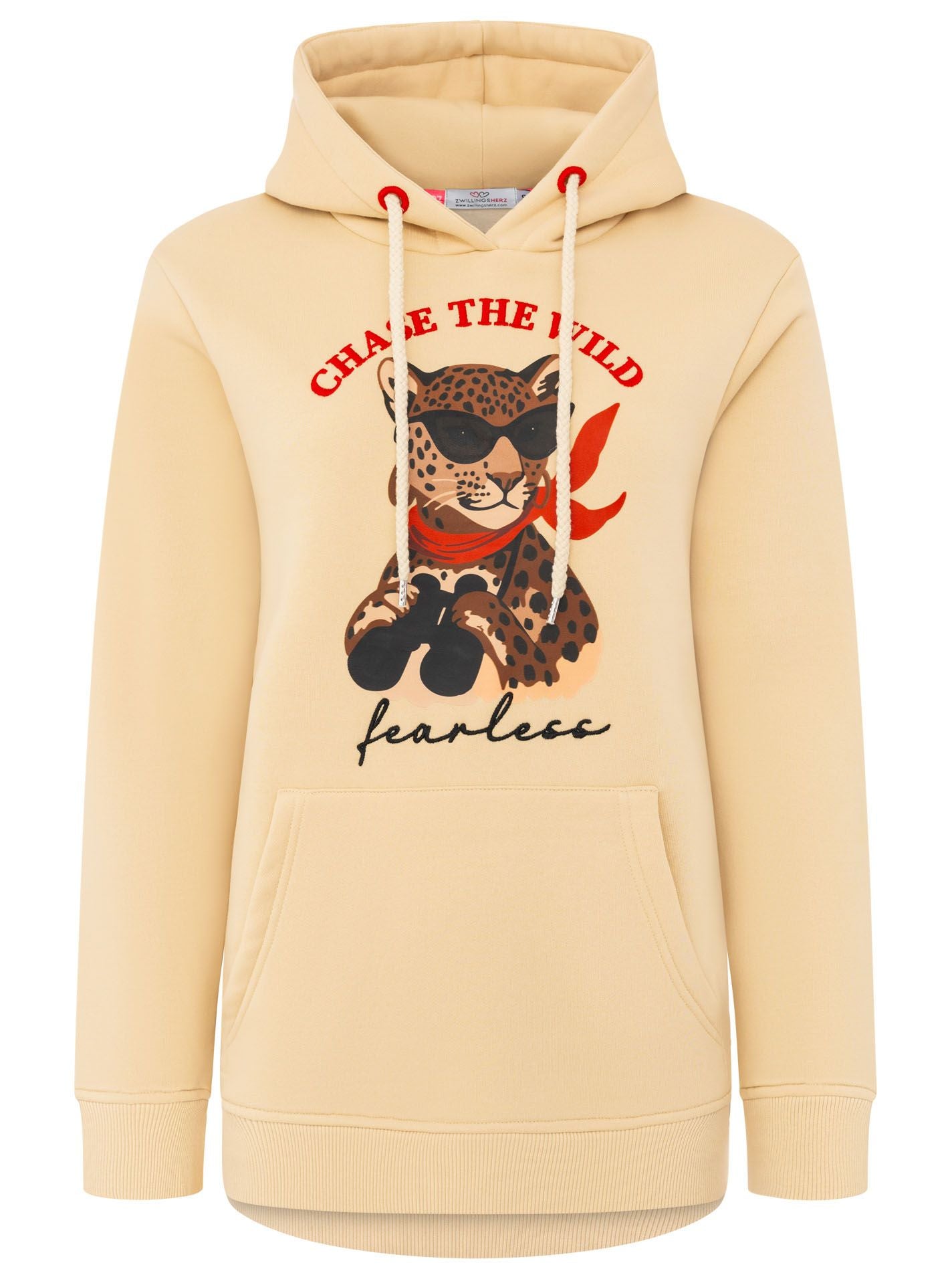 Zwillingsherz - Hoodie "Safari Leo" - Beige