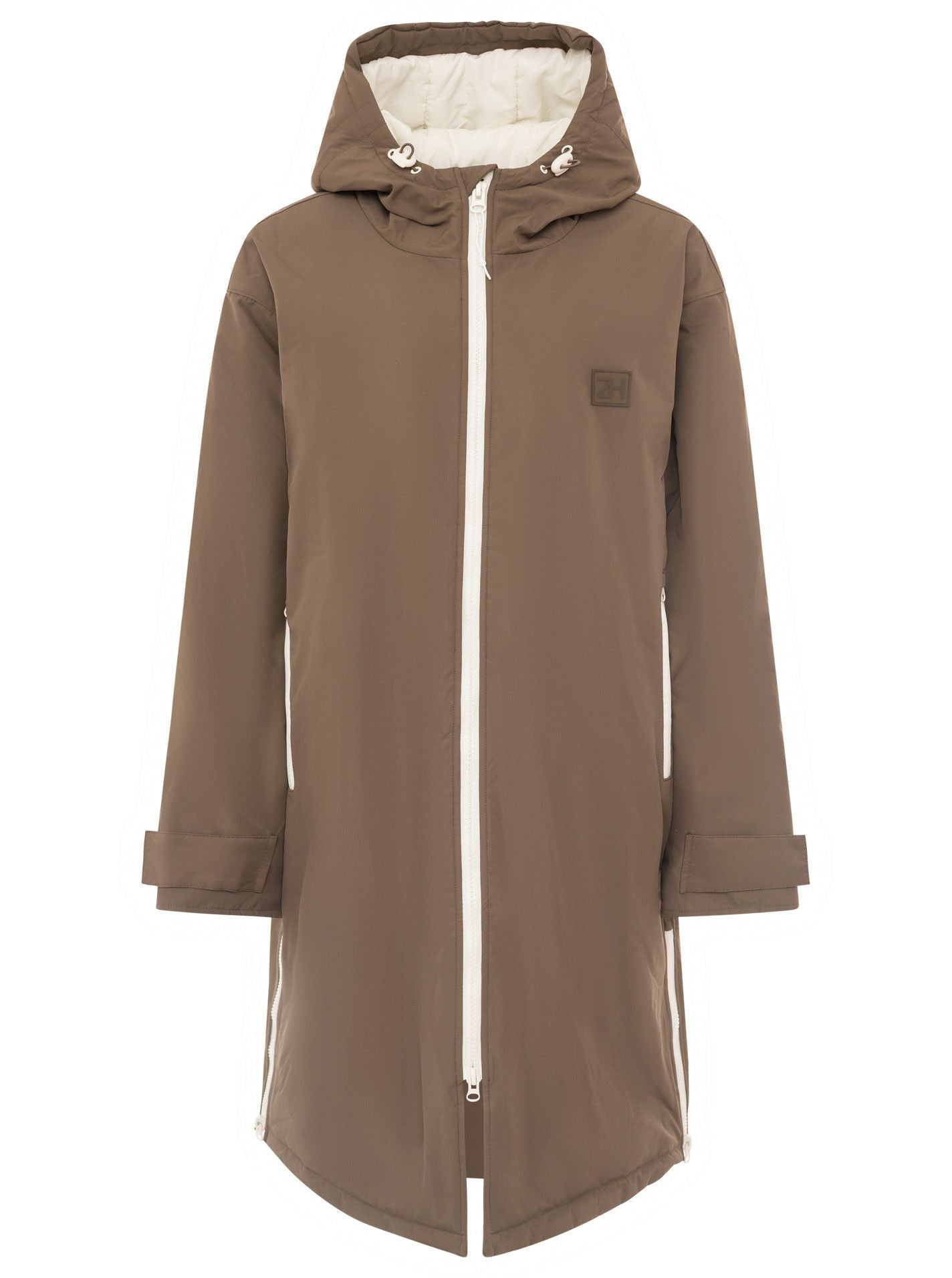 Zwillingsherz - Oversize Windjacke leicht - Taupe