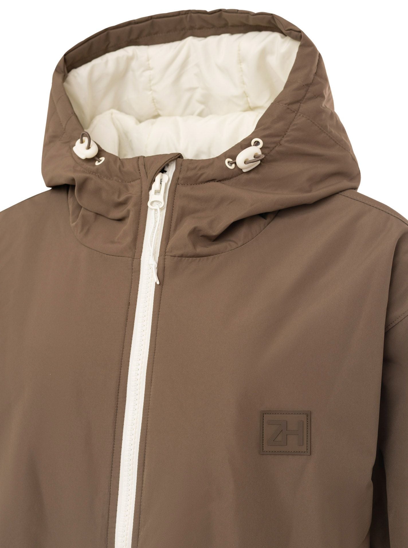 Zwillingsherz - Oversize Windjacke leicht - Taupe