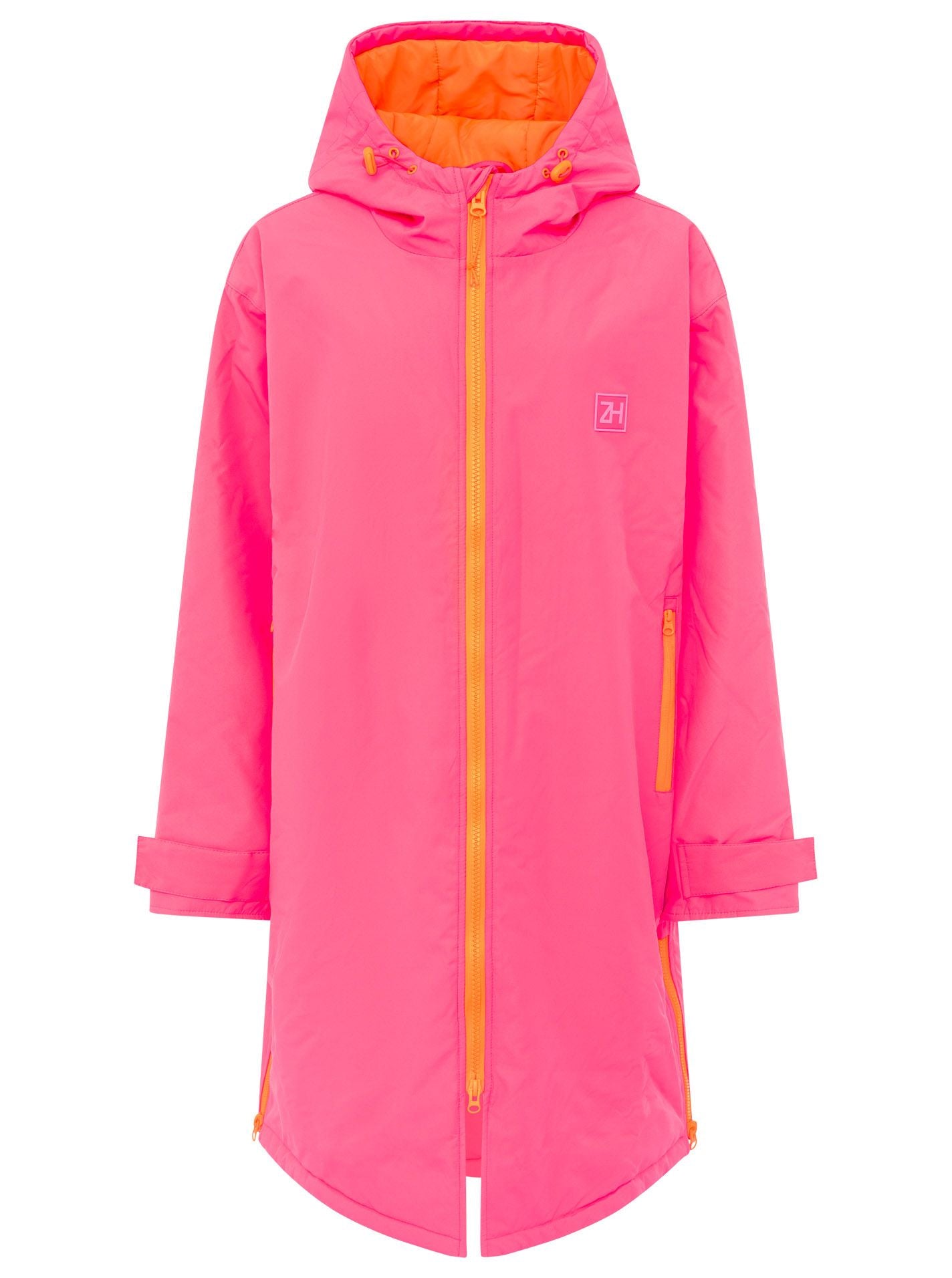 Zwillingsherz - Oversize Windjacke leicht - Neonpink