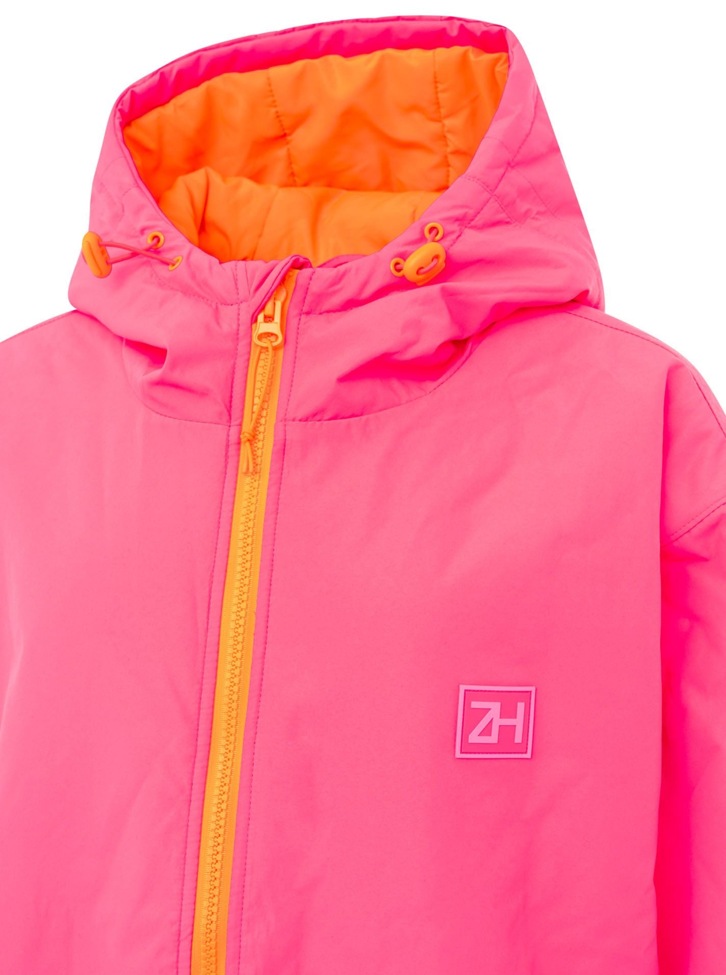 Zwillingsherz - Oversize Windjacke leicht - Neonpink