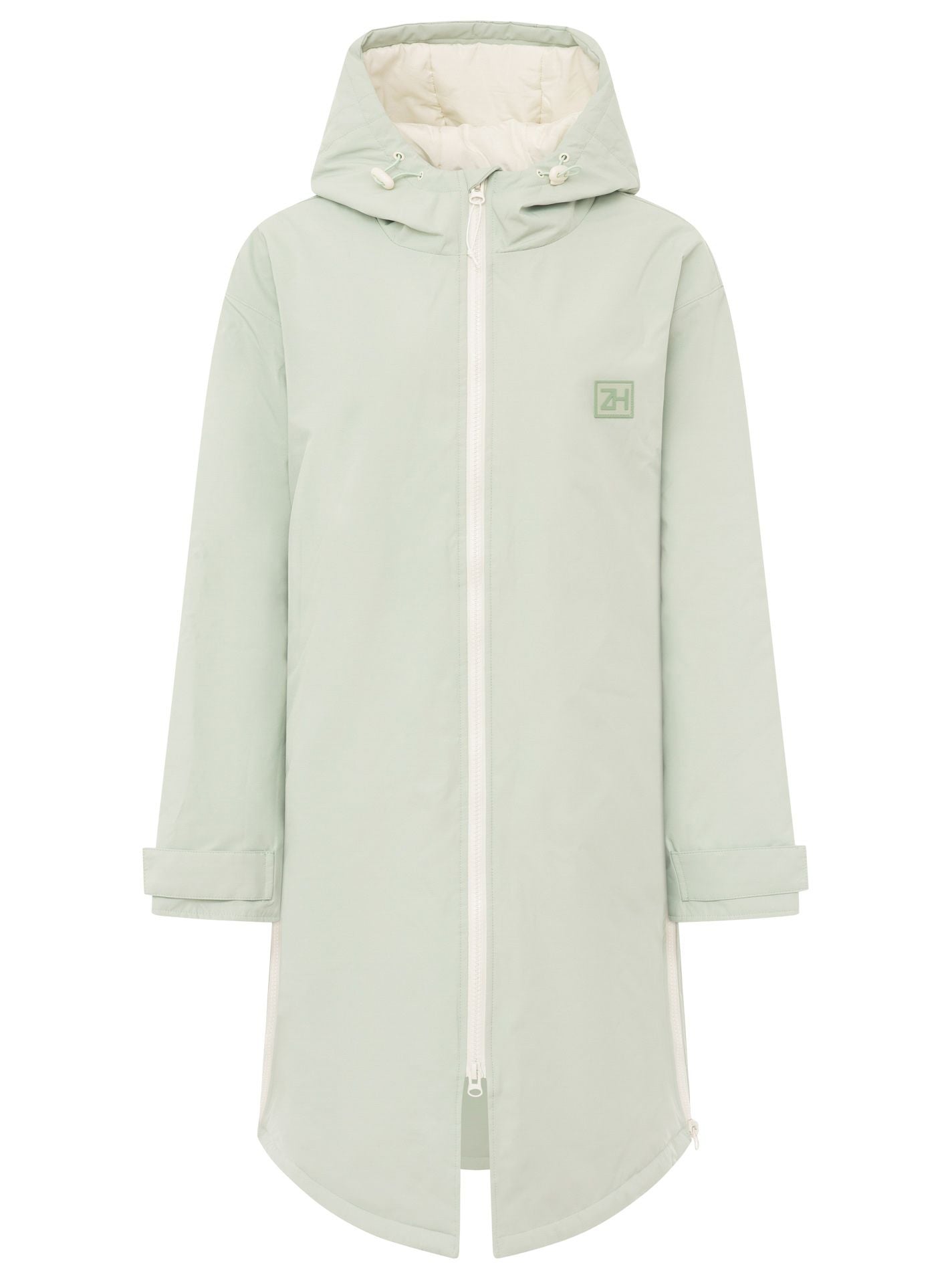Zwillingsherz - Oversize Windjacke leicht - Salbei