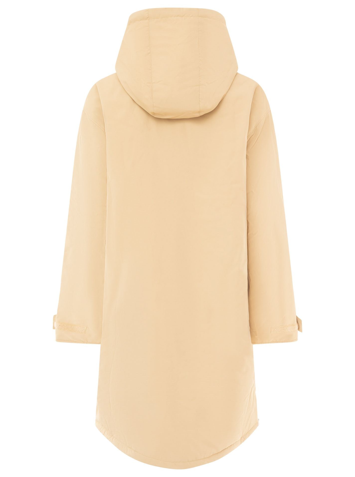 Zwillingsherz Damen Windjacke / Übergangsjacke – Oversize, mit Kapuze – Beige-Weiß