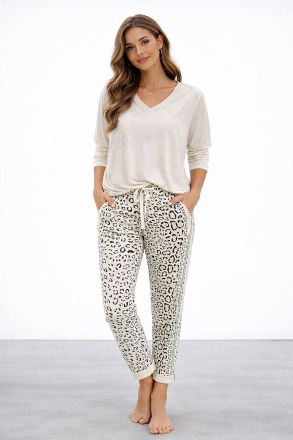 Flair Comfort Style - Joggpants Leo - Creme/Schwarz