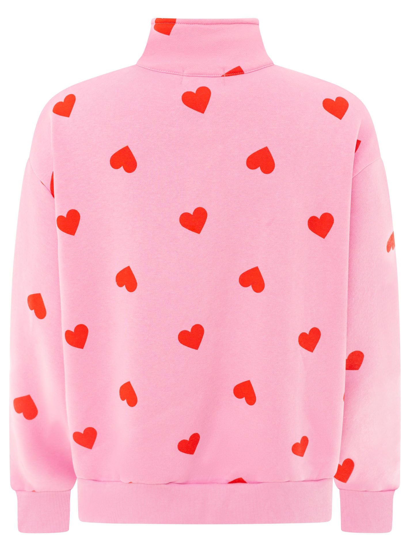 Zwillingsherz - Sweatjacke Zip "Allover Herz" - Pink