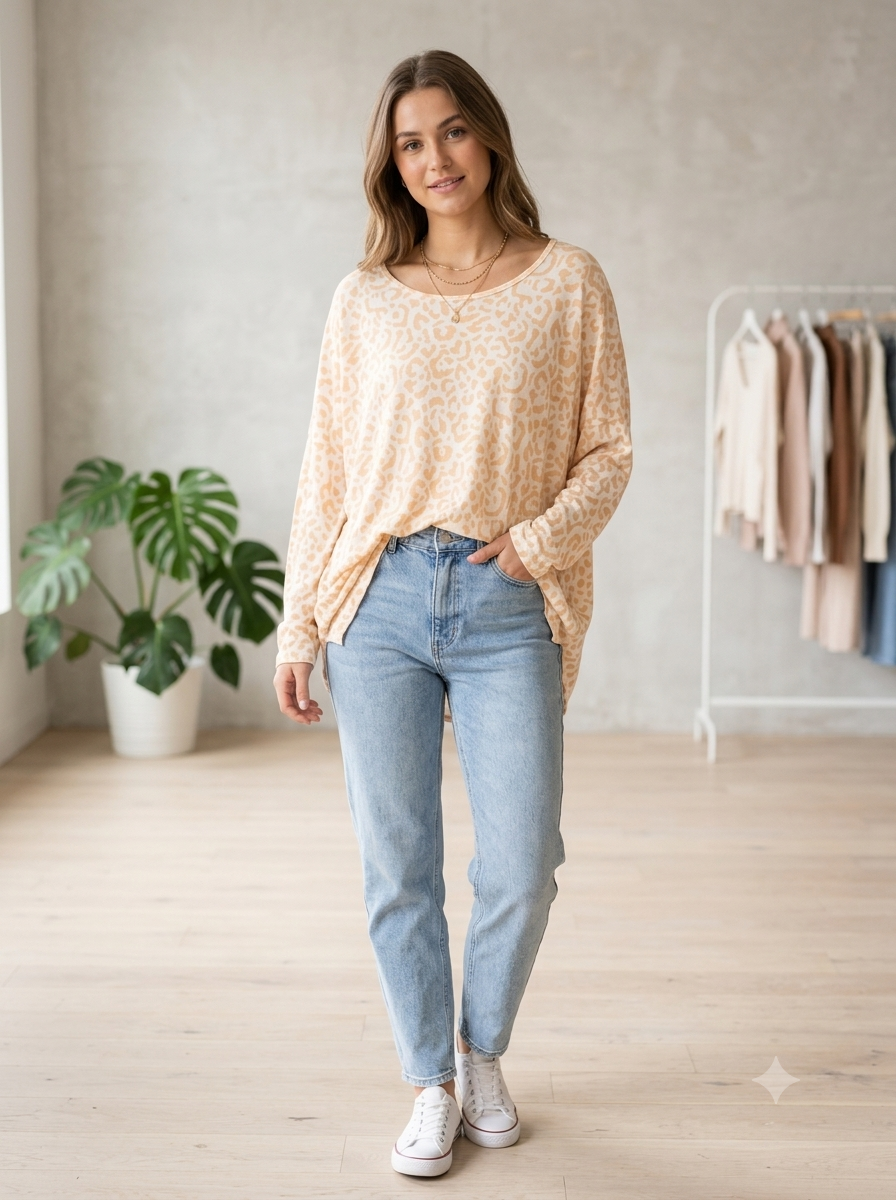 Leichtes Leo Langarmshirt - Gelb