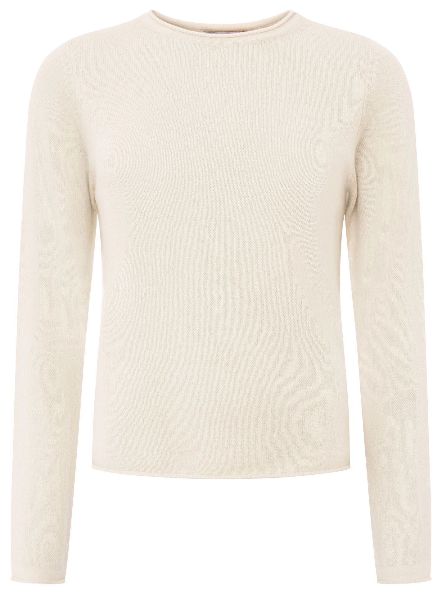 Zwillingsherz Kaschmir Pullover Schmaler Langarm (100% Cashmere) - Hellbeige