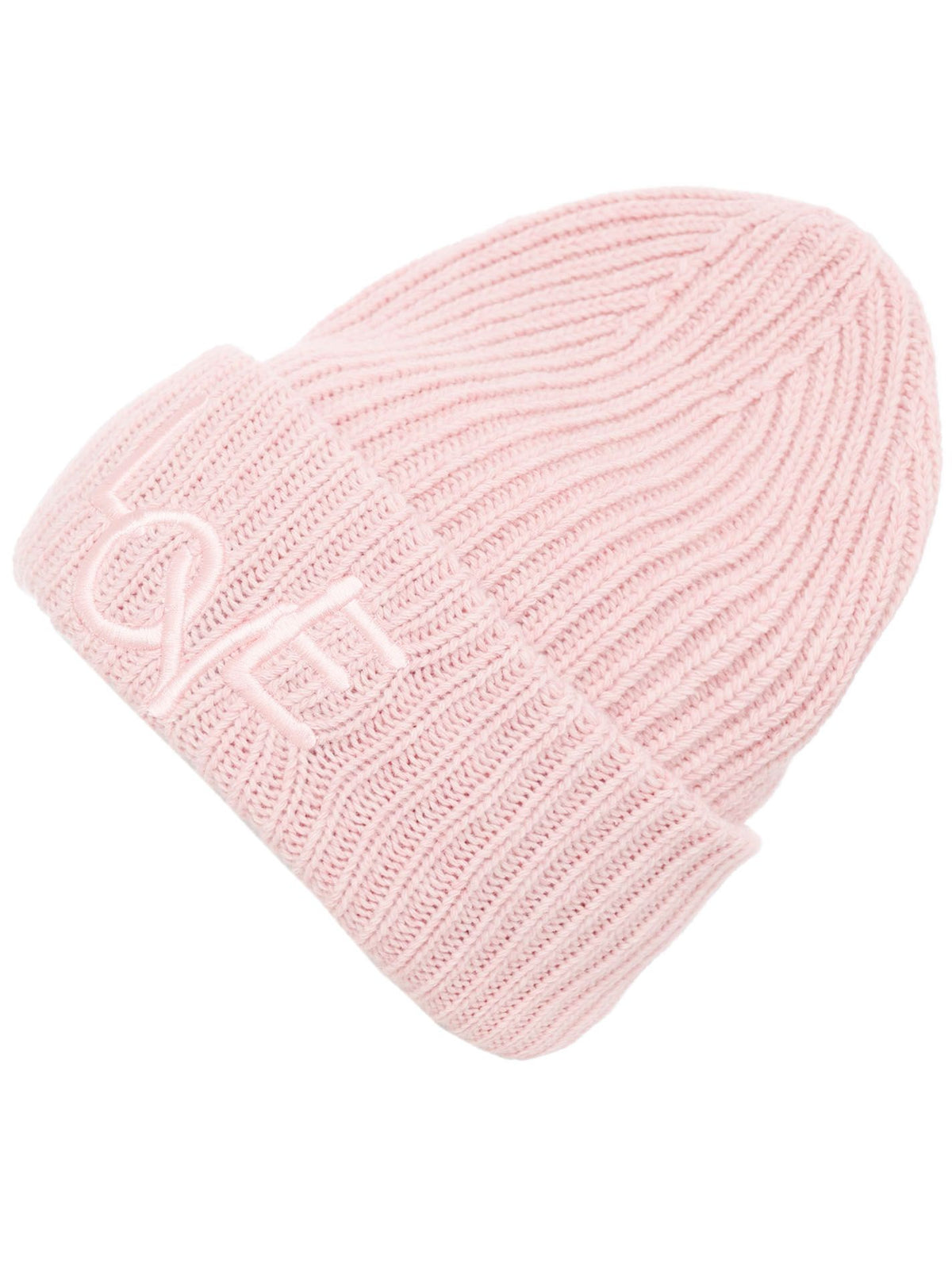Zwillingsherz - Mütze mit Umschlag "Love" - Rosa