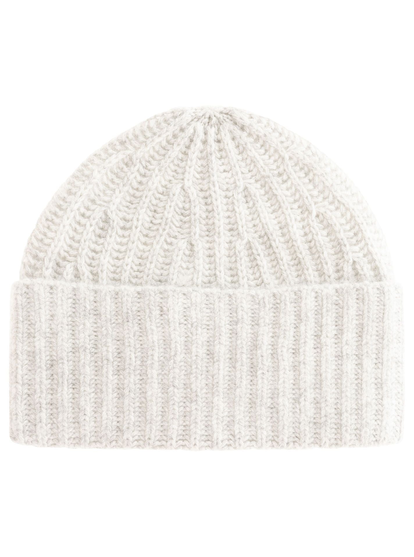Zwillingsherz - Kaschmir Mütze "Grobstrick" (100% Cashmere) - Hellgrau
