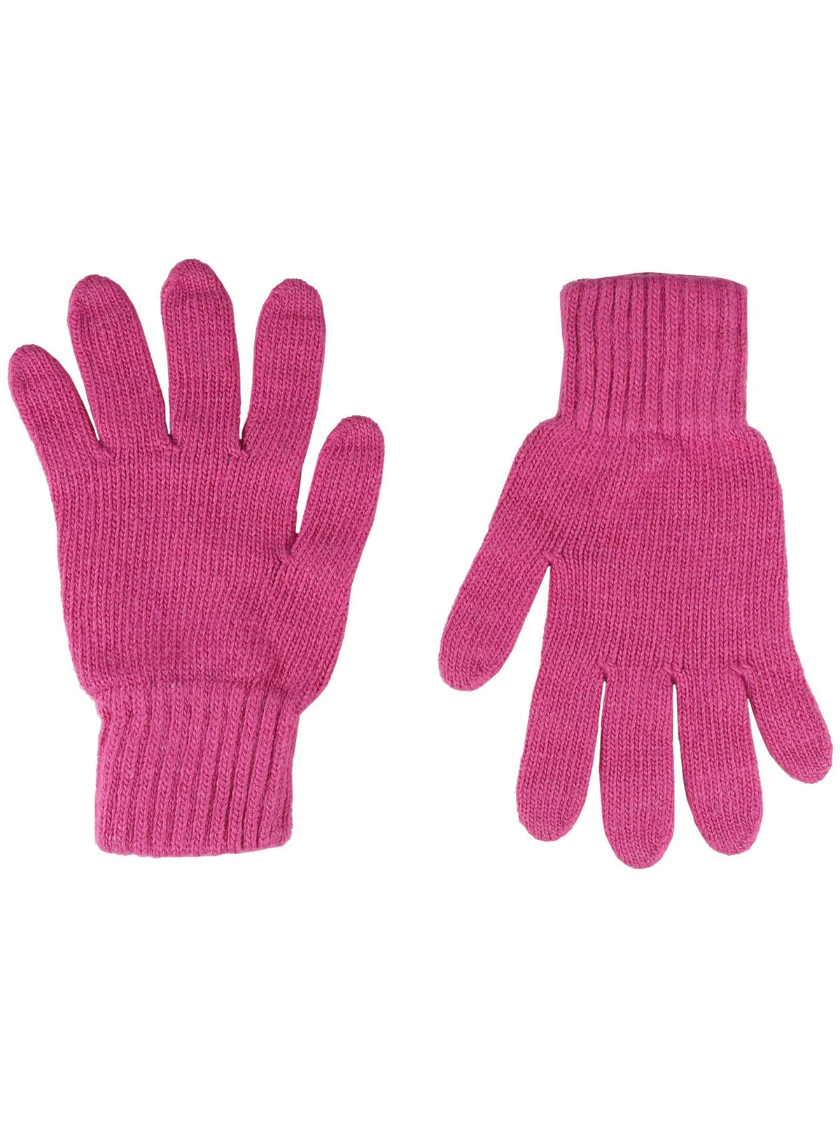 Zwillingsherz - Woll Handschuhe mit Kaschmir - Neonpink