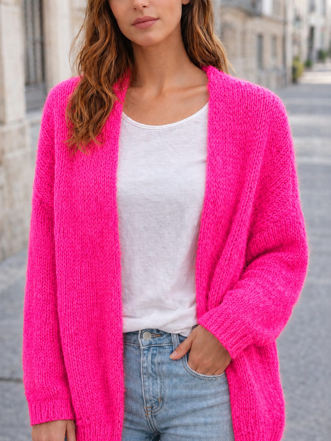 Flair - Cardigan in trendigem Beere