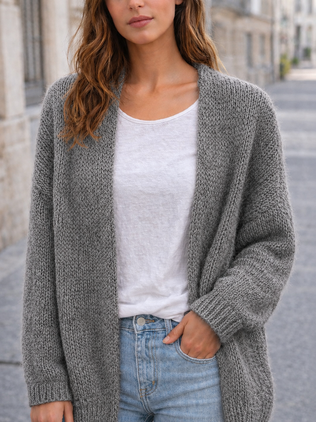 Flair - Cardigan in trendigem Mittelgrau