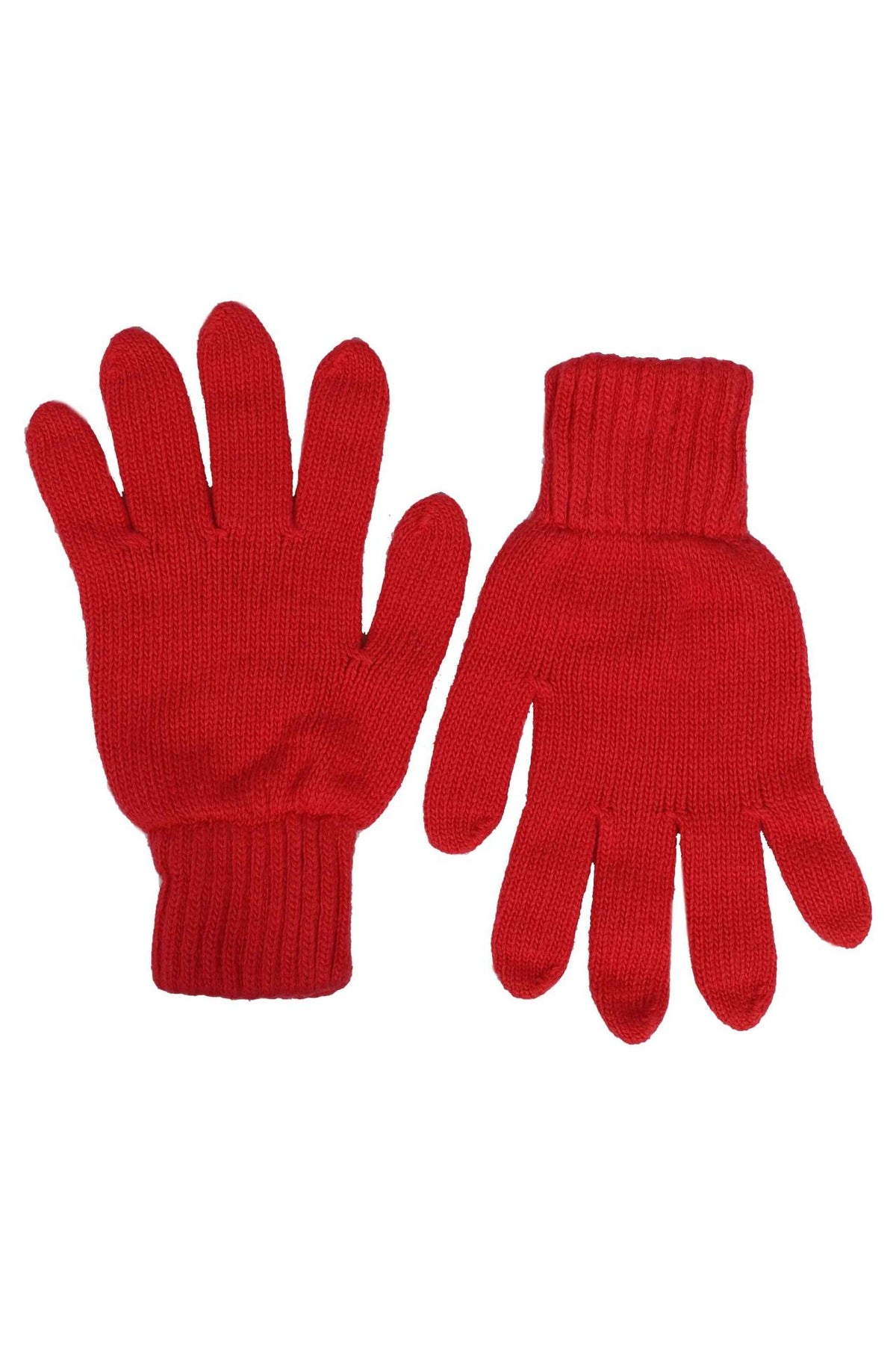 Zwillingsherz - Woll Handschuhe mit Kaschmir - Rot