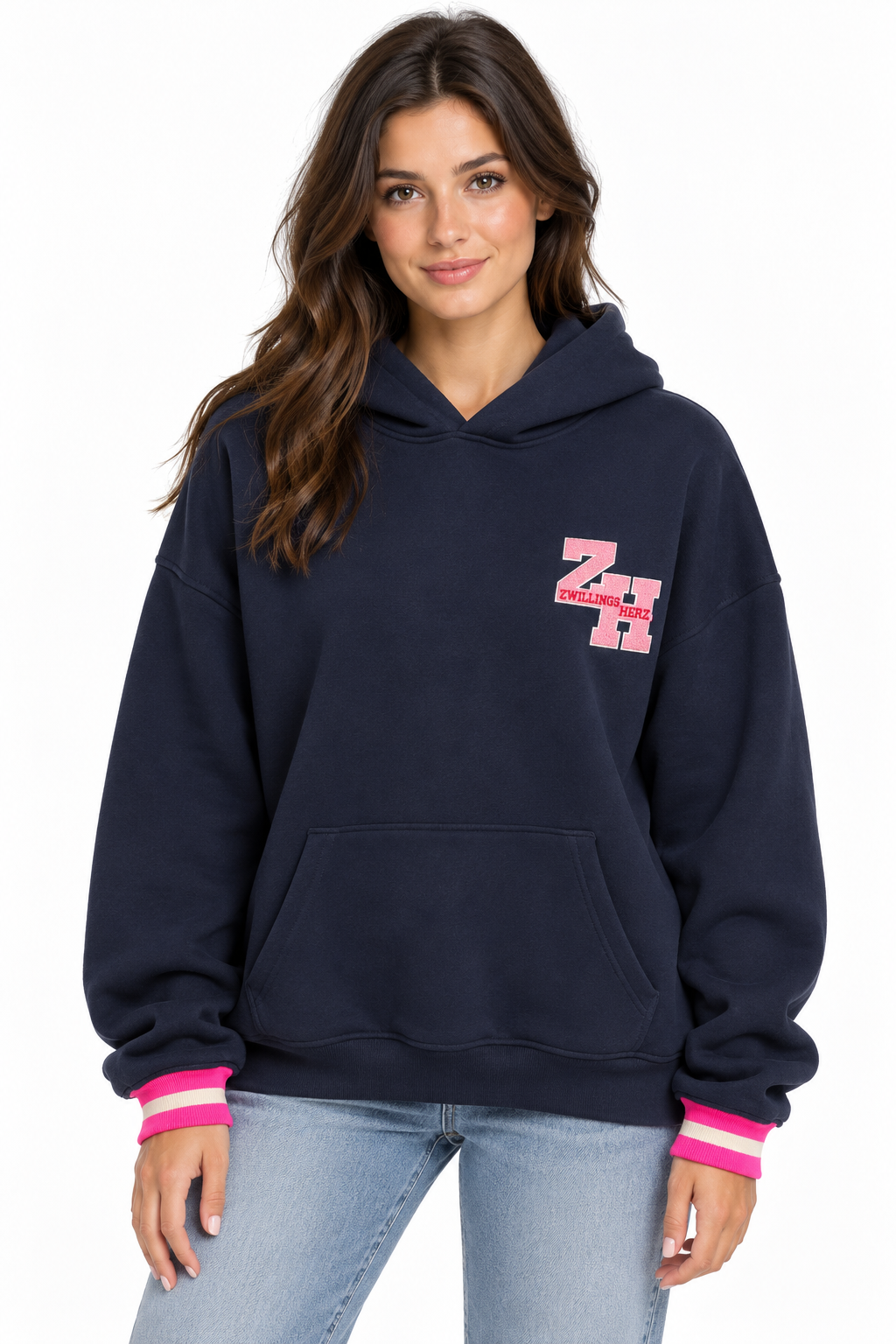 Zwillingsherz - Oversized Hoodie ZH - Marine
