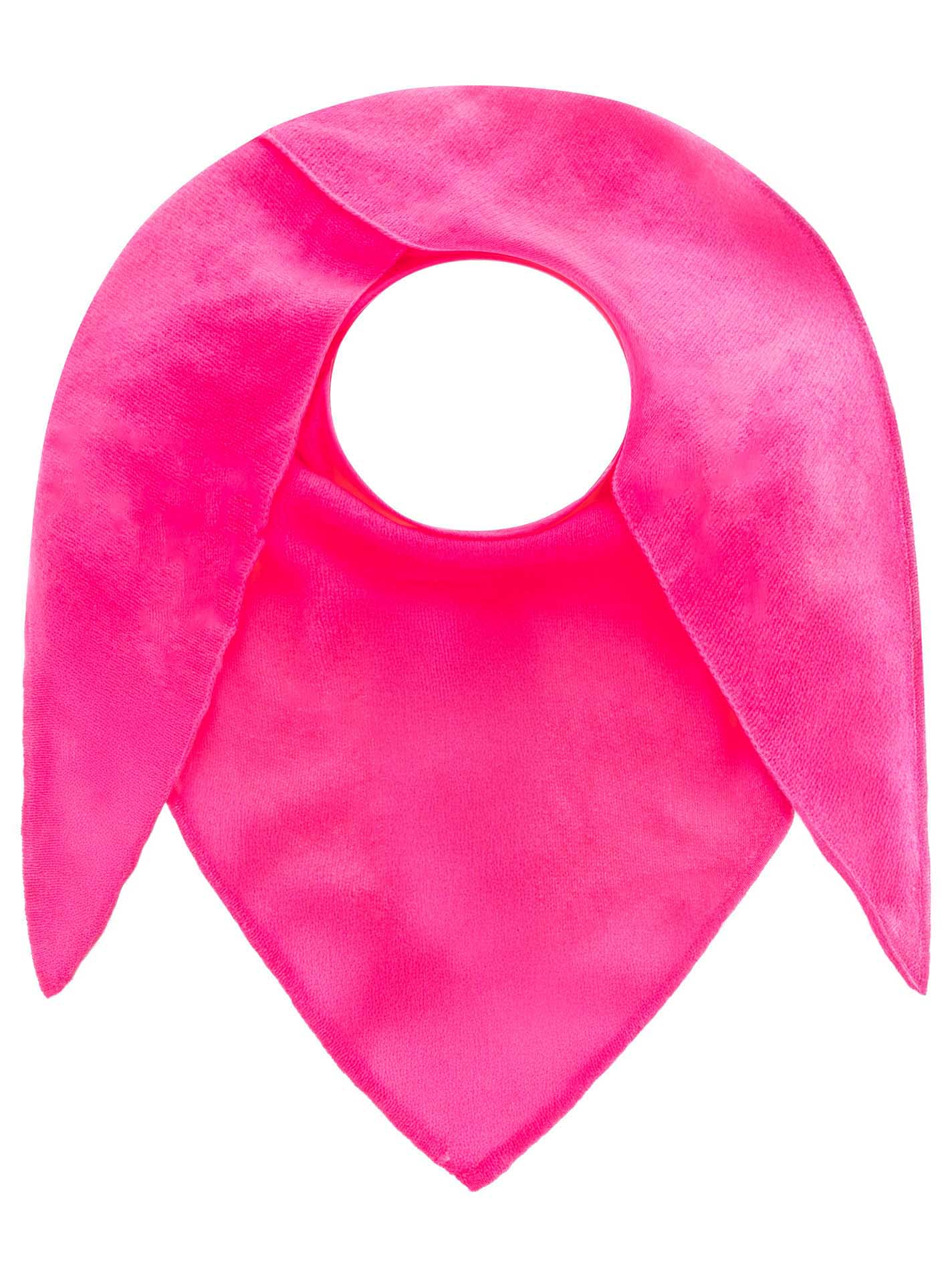 Zwillingsherz Kaschmir Schal - Dreieckstuch (100% Cashmere) - Neonpink