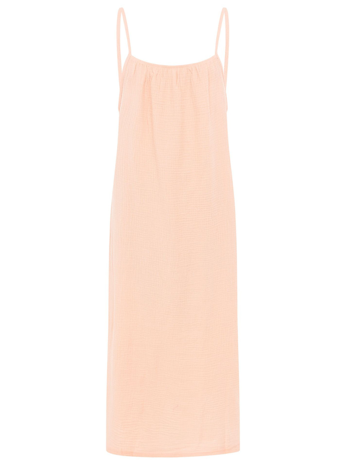 Zwillingsherz - Musselin Träger Kleid  - Apricot
