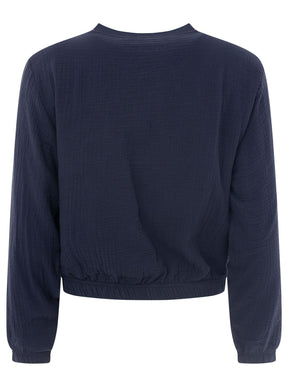 Zwillingsherz - Musselin Zipper - Navy