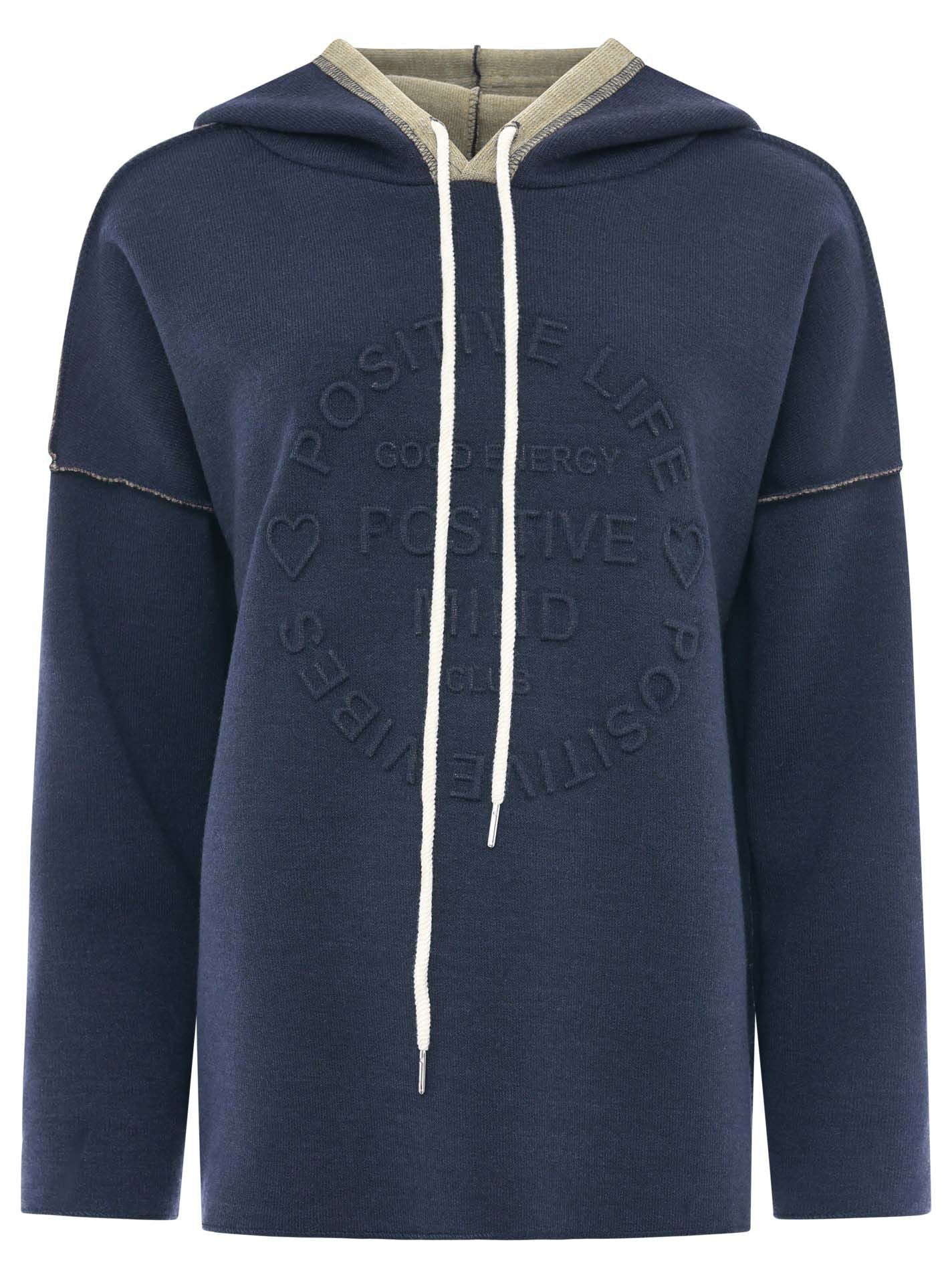 Zwillingsherz - Made in Italy Hoodie "Positive Mind" - Dunkelblau