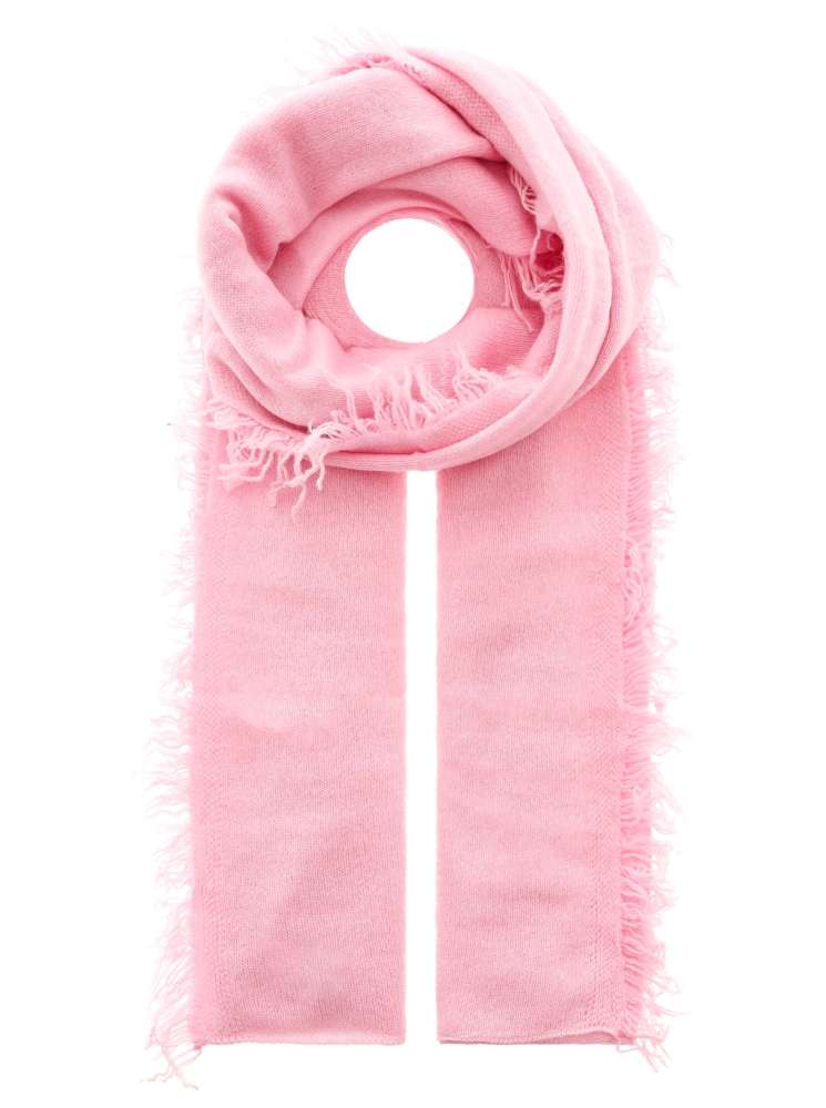 Zwillingsherz 100% Cashmere/Kaschmir Fransenschal - Altrosa
