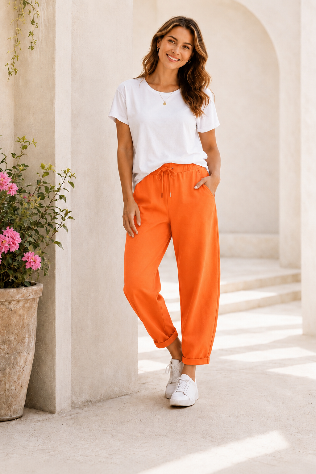 Stilvolle Barrel Joggpants - Orange