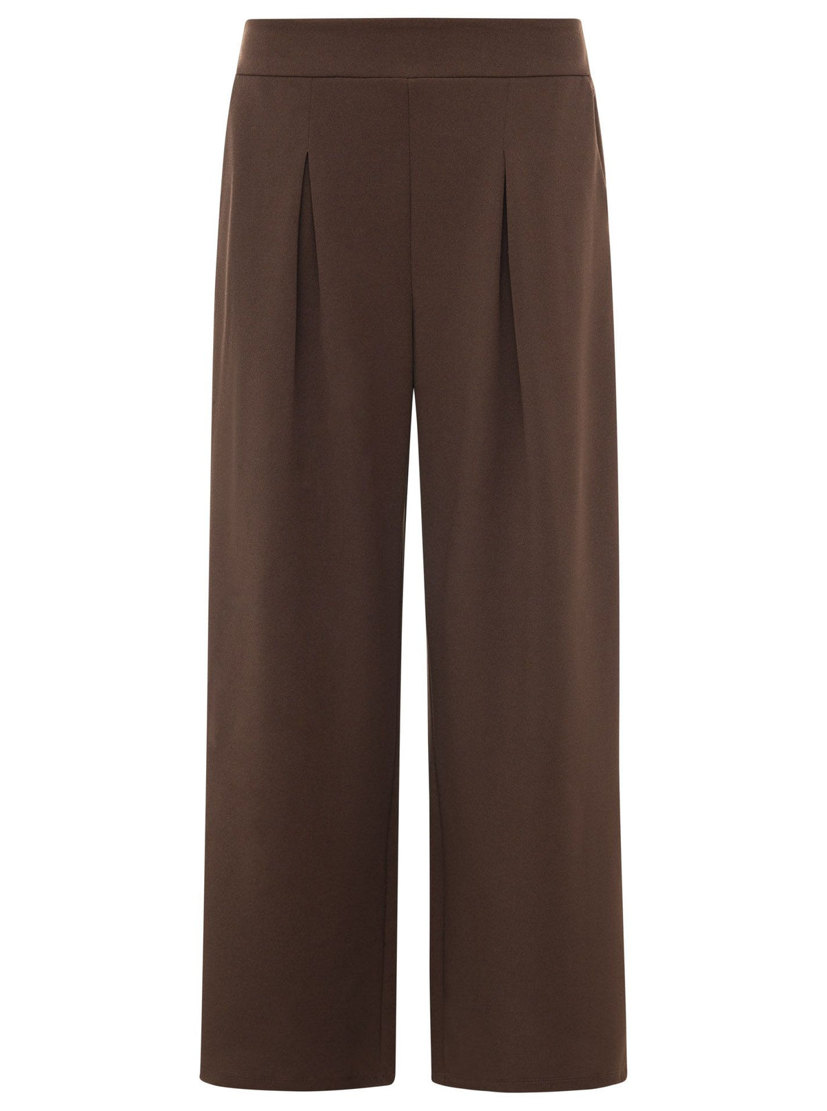 Zwillingsherz Oversize Stoffhose "Bundfalte" - Braun