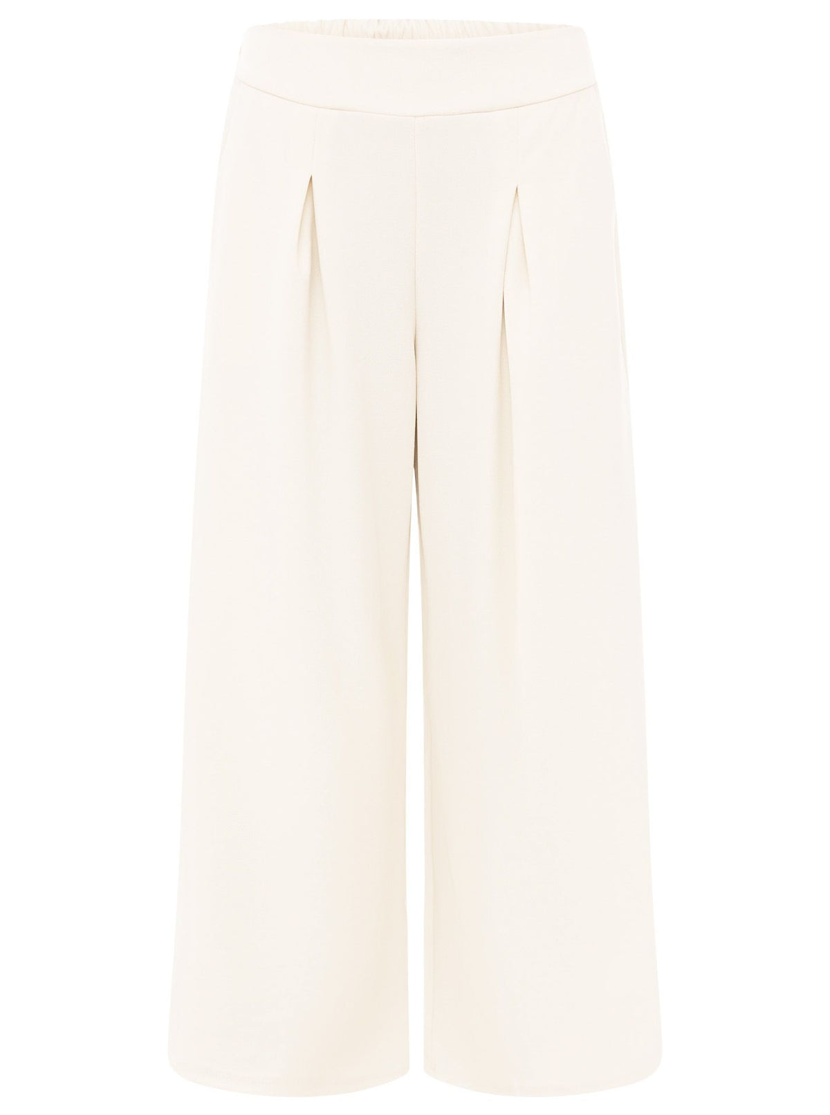 Zwillingsherz Oversize Stoffhose "Bundfalte" - Weiß