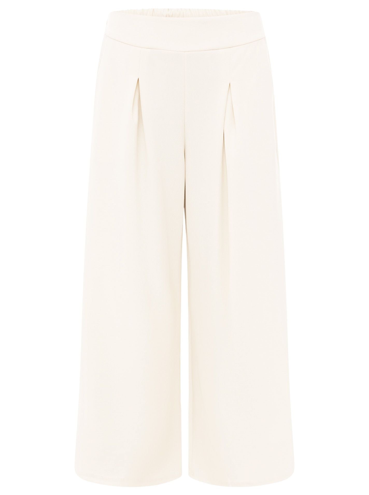 Zwillingsherz Oversize Stoffhose "Bundfalte" - Weiß