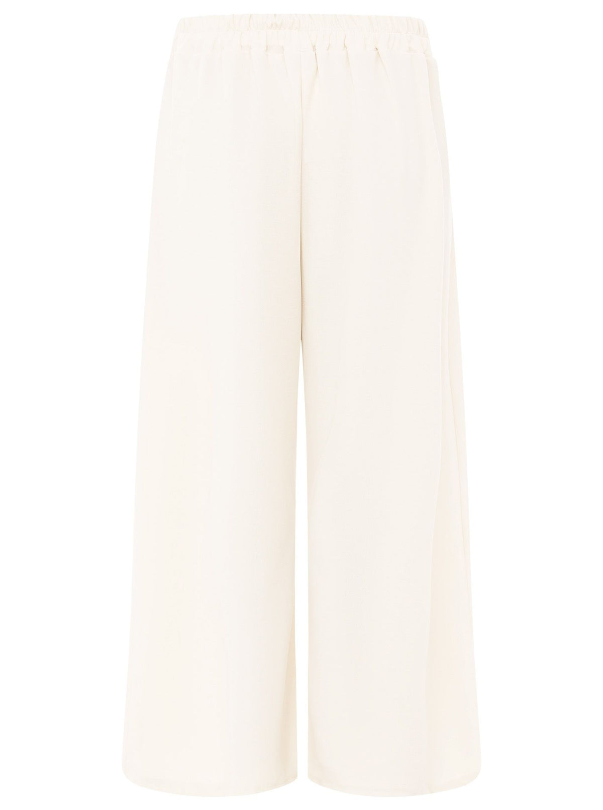 Zwillingsherz Oversize Stoffhose "Bundfalte" - Weiß