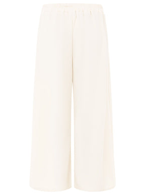 Zwillingsherz Oversize Stoffhose "Bundfalte" - Weiß