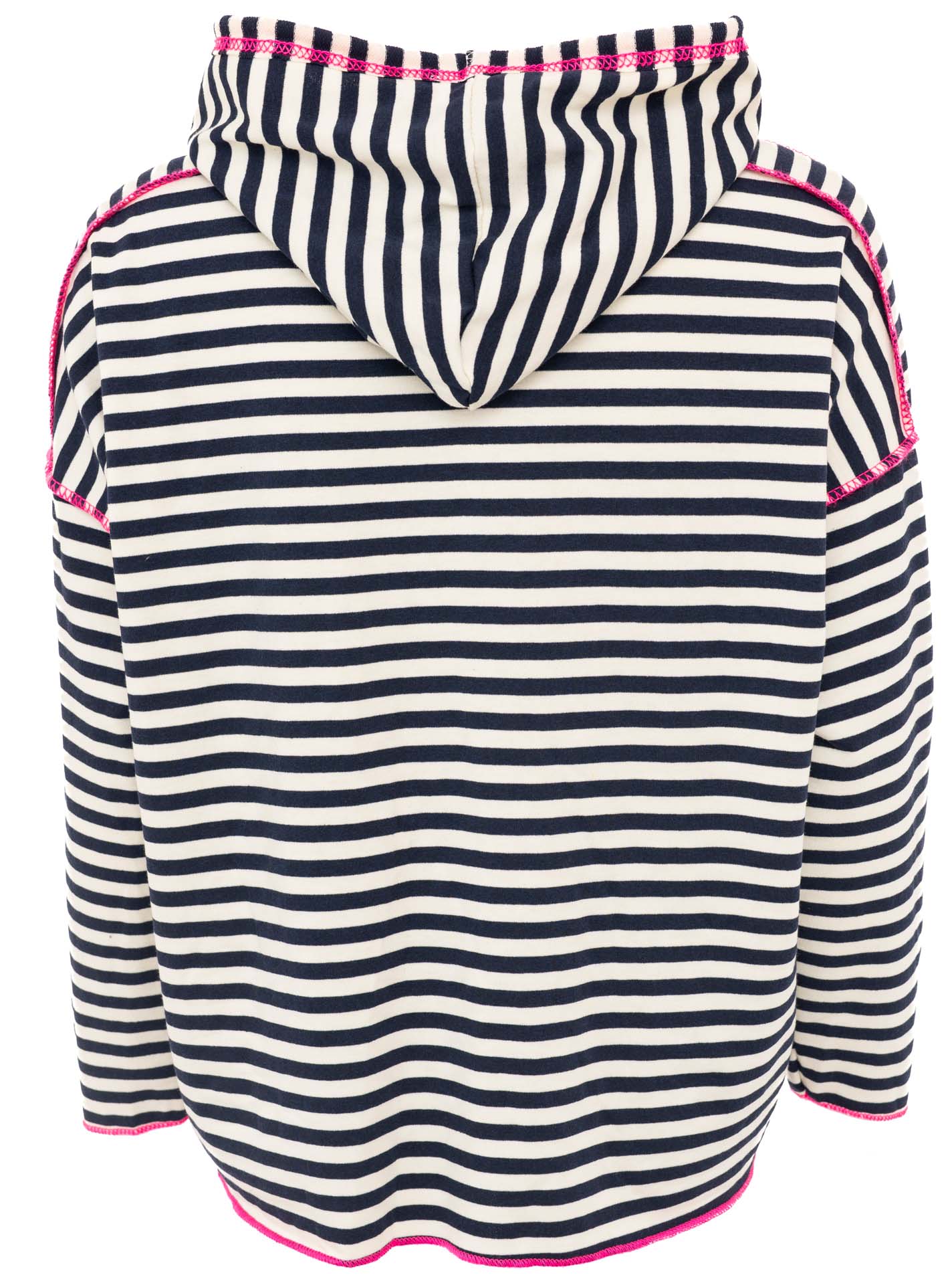 Zwillingsherz Hoodie "Neon Streifen" - Navy