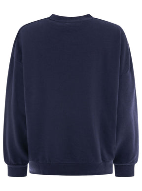 Zwillingsherz Sweatshirt mit Rundhals "Feel Good Club" - Marineblau