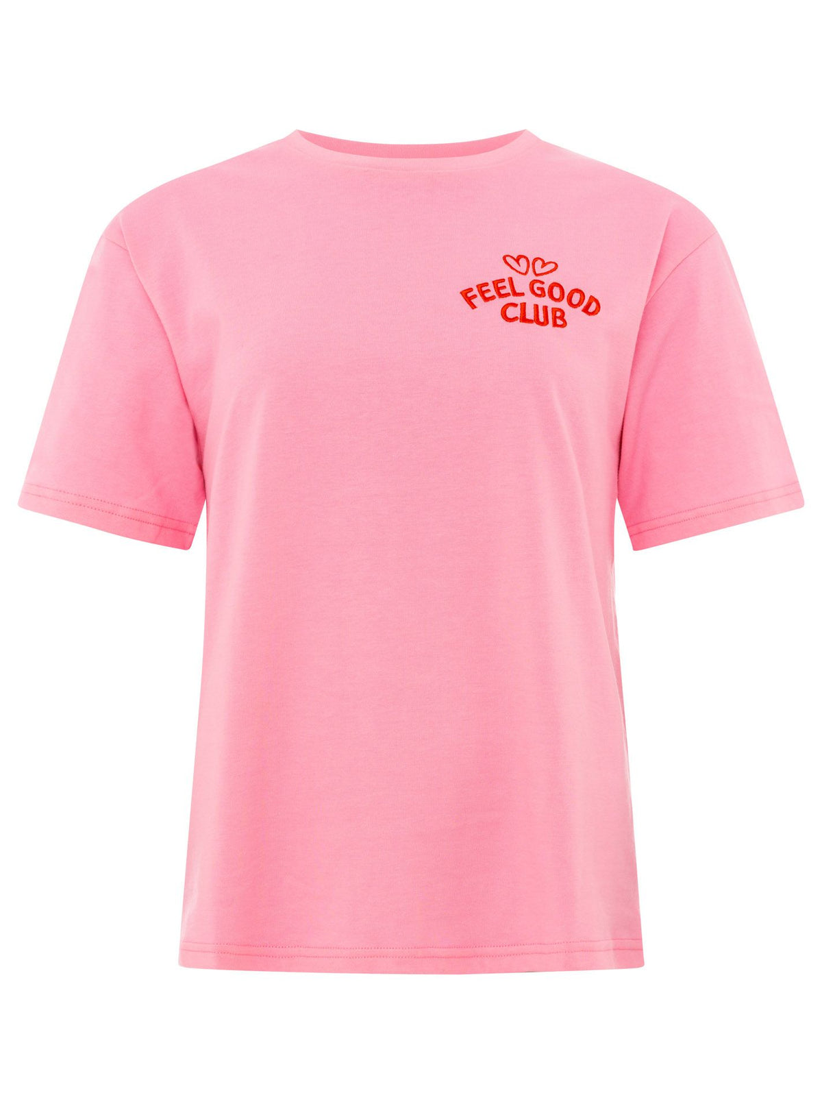 Zwillingsherz T-Shirt "Feel Good Club" - Pink