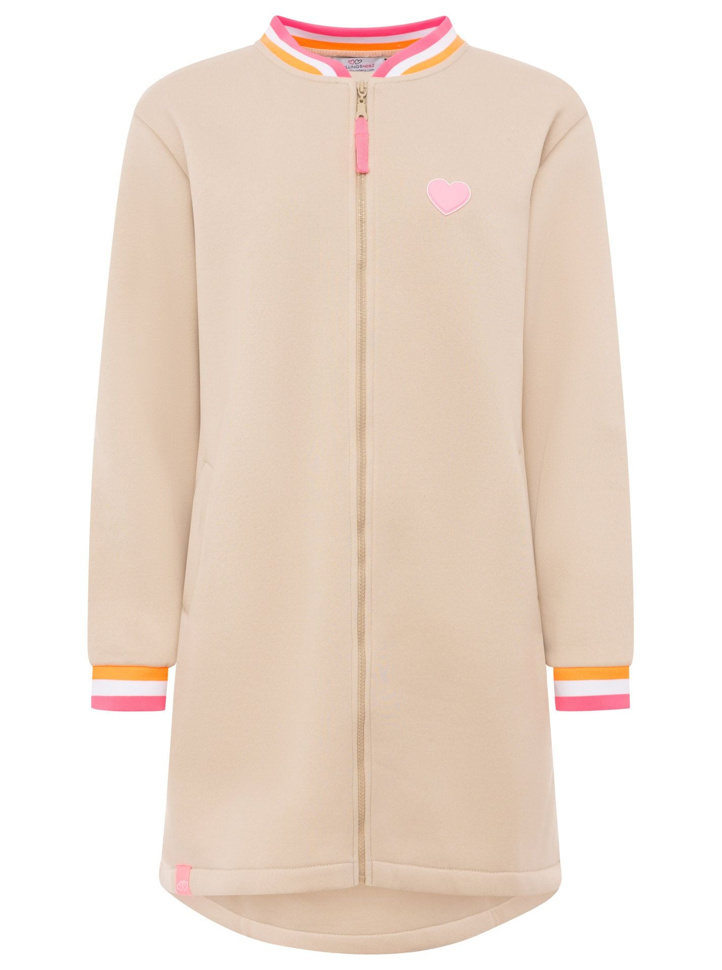 Zwillingsherz - Bombermantel "Herz" - Beige