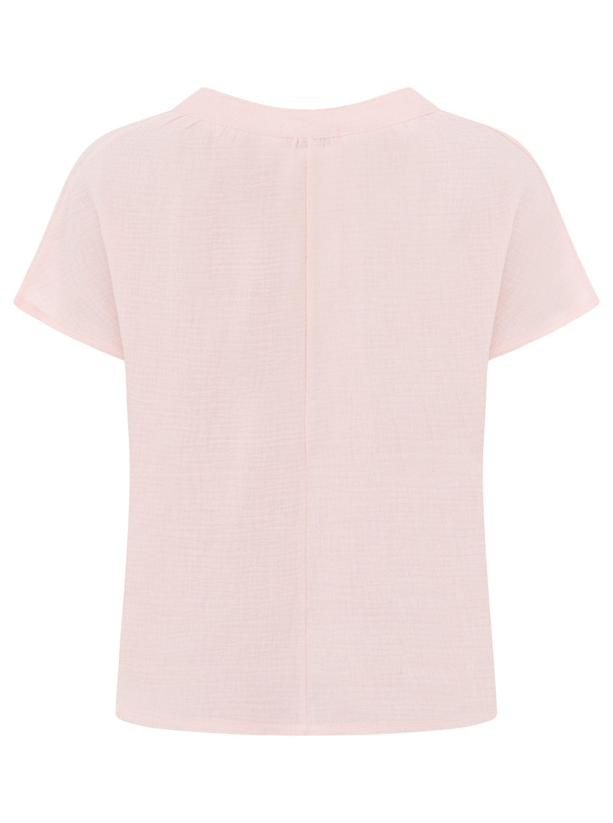 Zwillingsherz - Musselin Bluse Kurzarm - Rosa