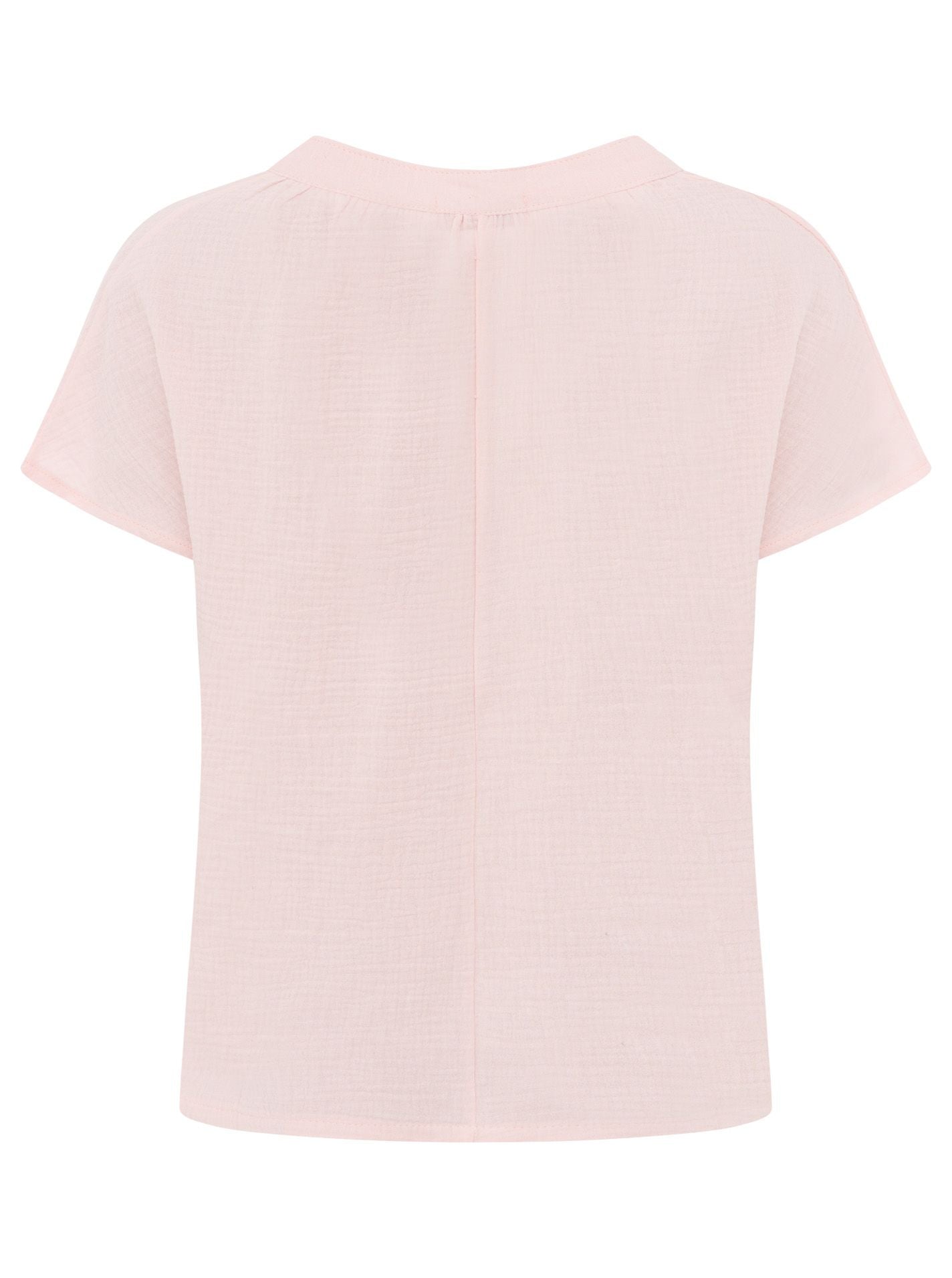 Zwillingsherz - Musselin Bluse Kurzarm - Rosa