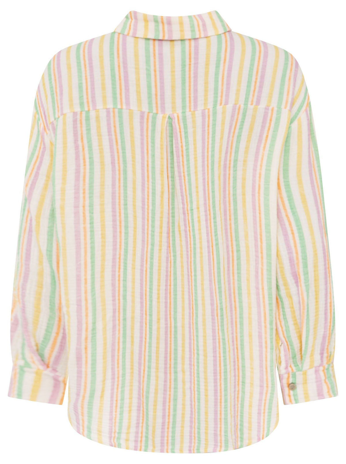 Zwillingsherz Musselin Bluse Neonstreifen - Gelb